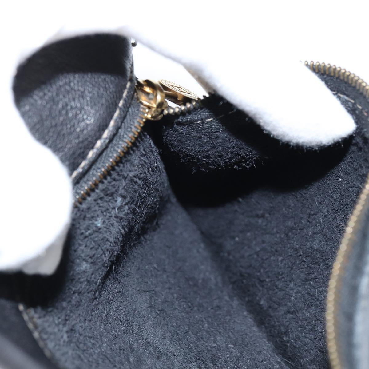 FENDI Backpack Leather Black Gold Auth 149132