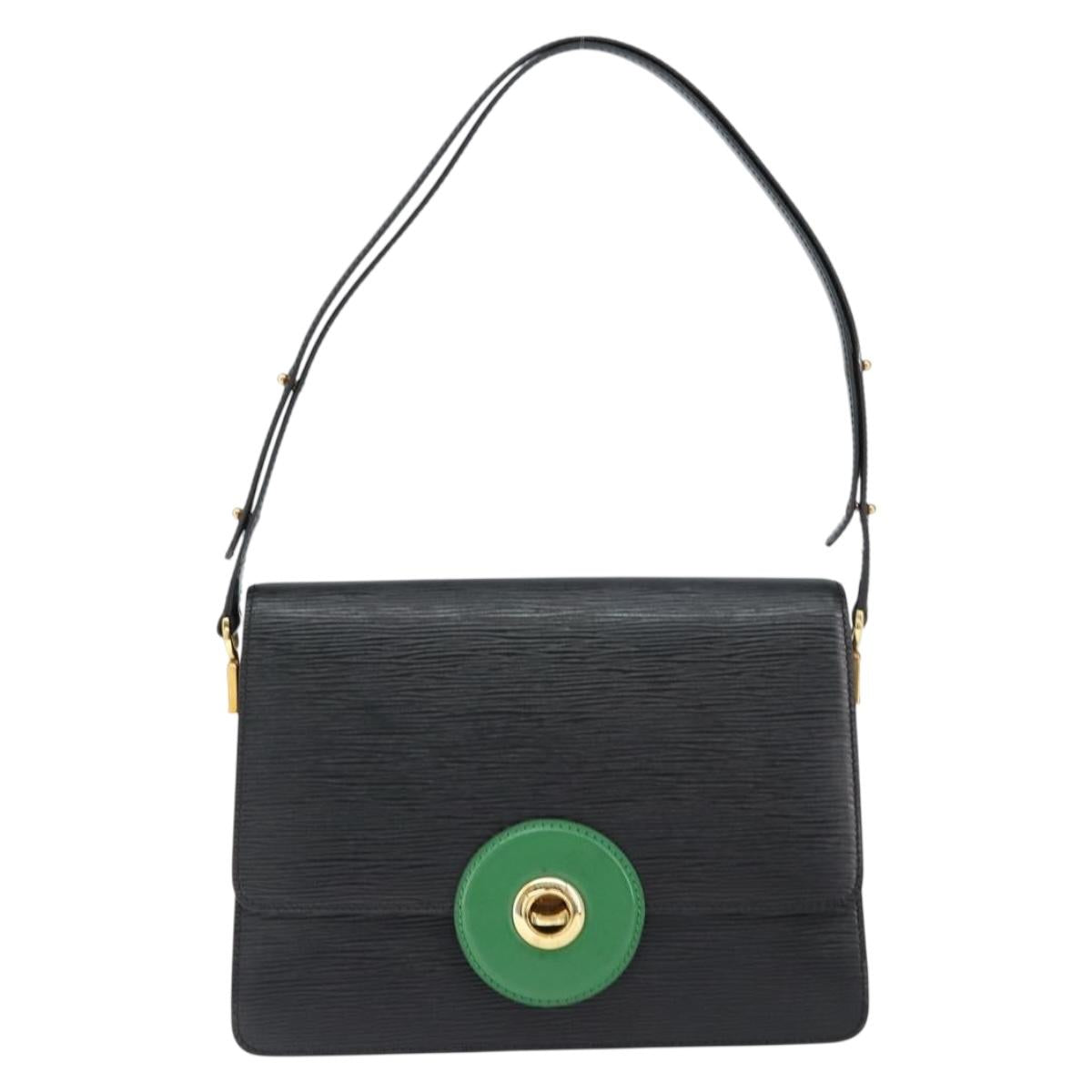 LOUIS VUITTON Epi Free Run Shoulder Bag Green Black M52414 LV Auth 149141