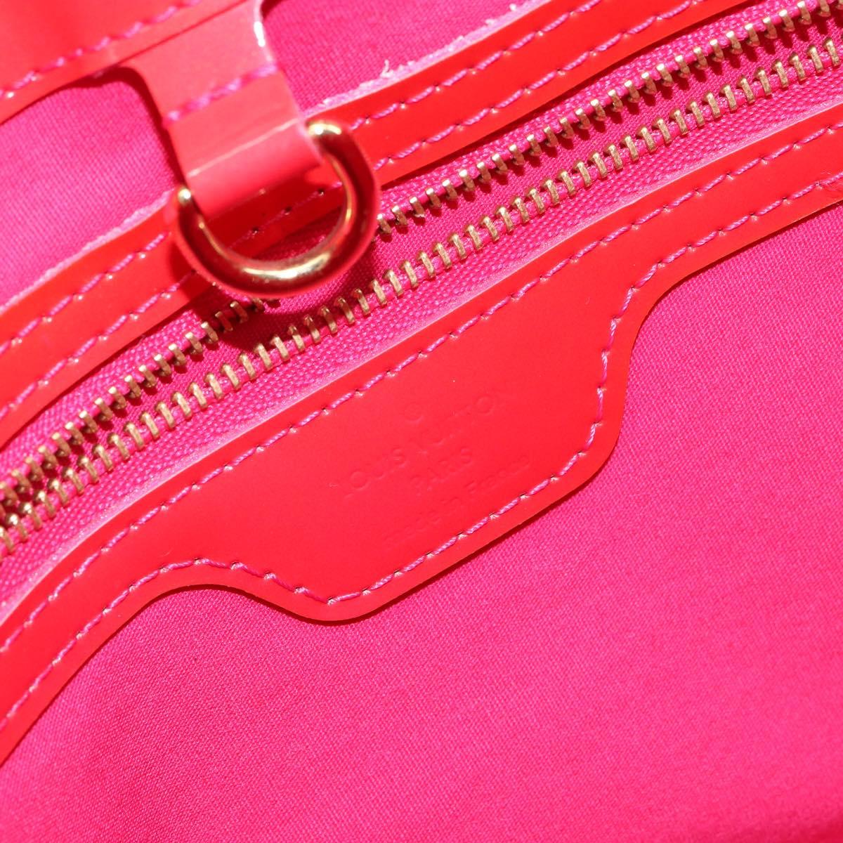 LOUIS VUITTON Monogram Vernis Wilshire Boulevard Bag Rose Pop M93643 Auth 149144