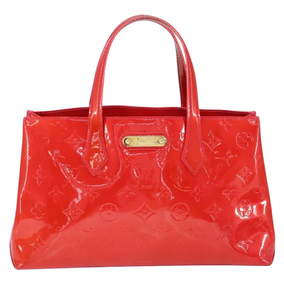 LOUIS VUITTON Monogram Vernis Wilshire Boulevard Bag Rose Pop M93643 Auth 149144
