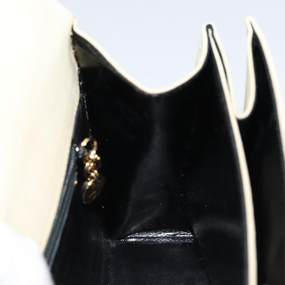 Salvatore Ferragamo Gancini Hand Bag Suede 2way Ivory Gold Auth 149146