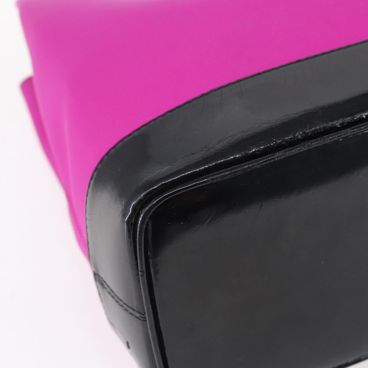 SAINT LAURENT Tote Bag Nylon Pink Gold Auth 149152