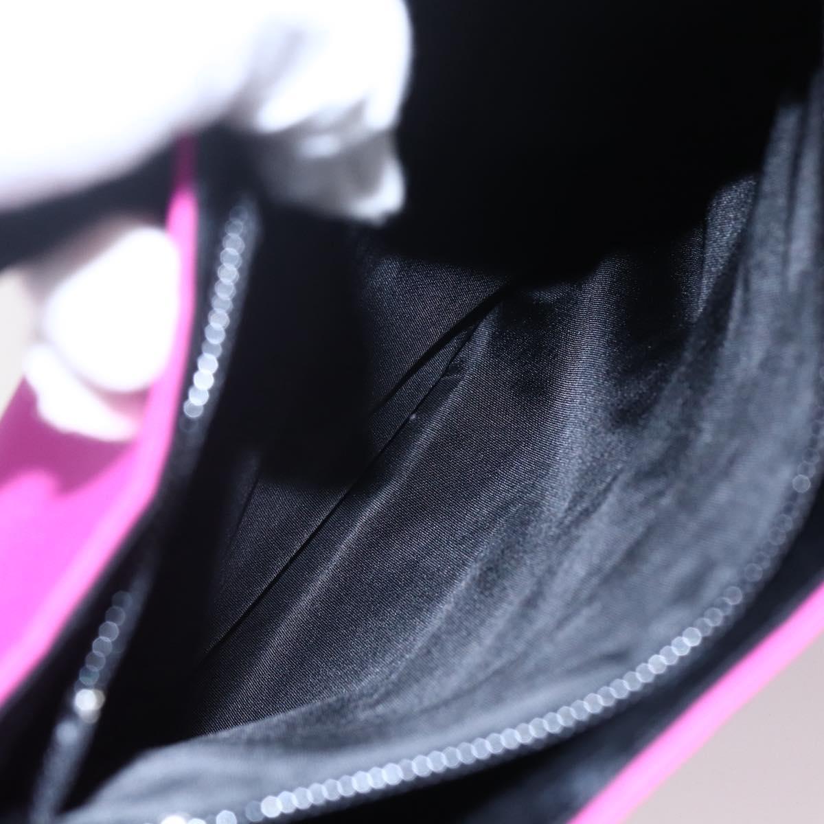 SAINT LAURENT Tote Bag Nylon Pink Gold Auth 149152