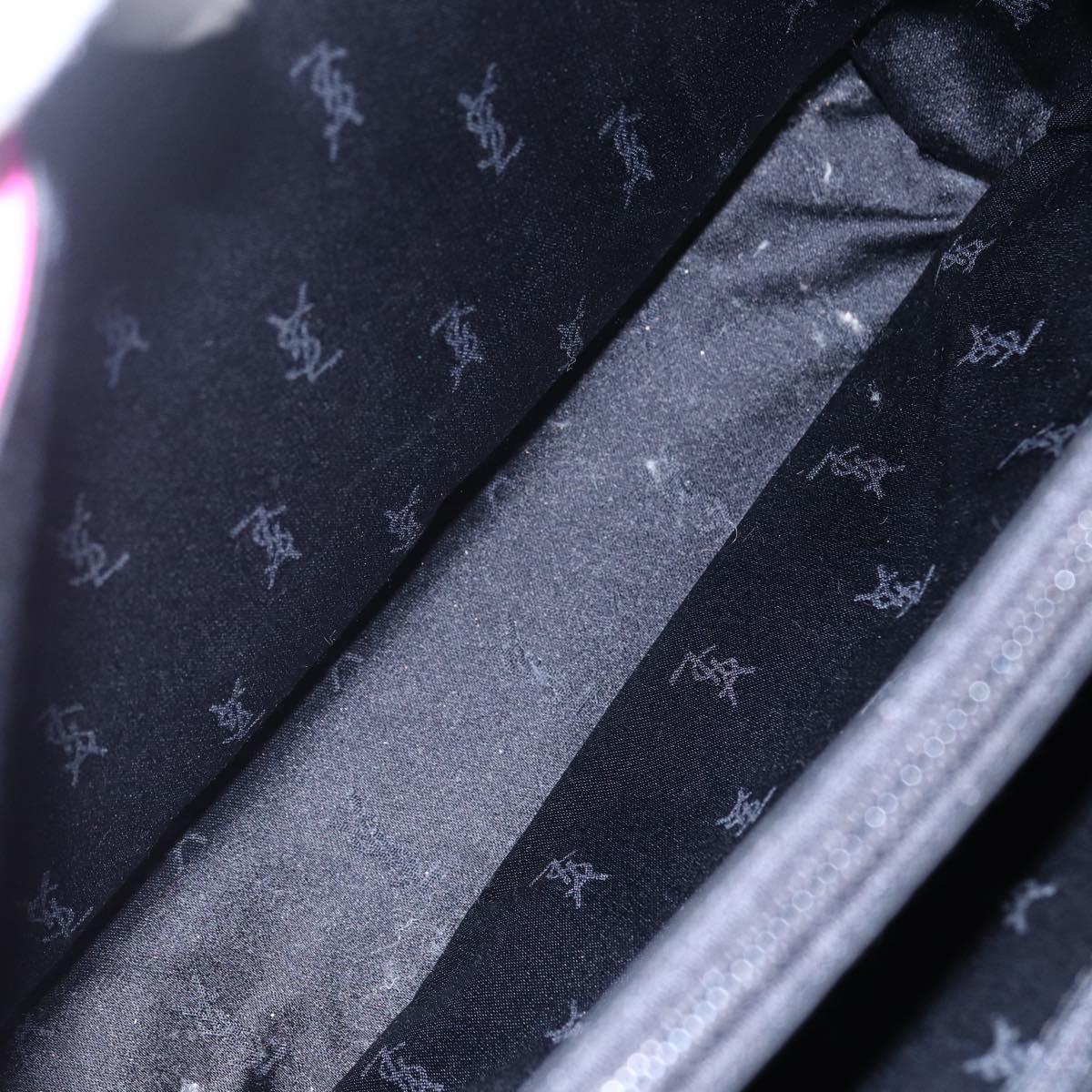 SAINT LAURENT Tote Bag Nylon Pink Gold Auth 149152