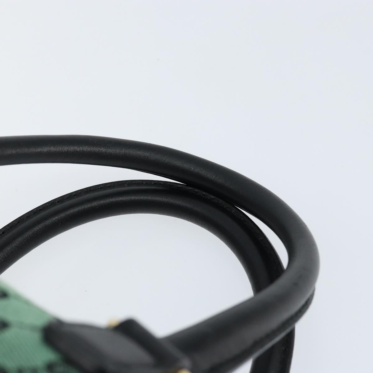 GUCCI GG Canvas Hand Bag Outlet Gold Green 272375 Auth 149154