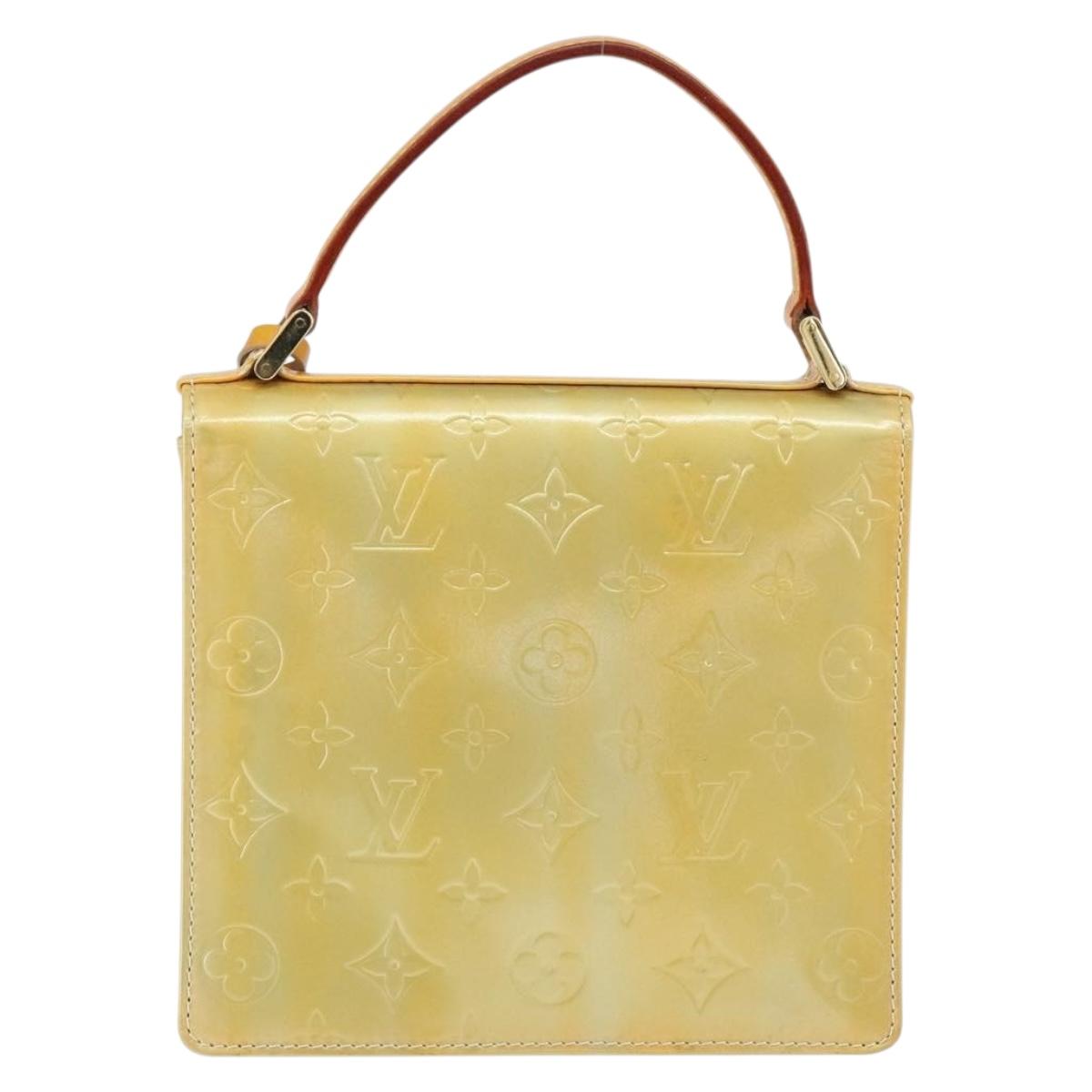 LOUIS VUITTON Monogram Vernis Spring Street Hand Bag Gris M91029 LV Auth 149160