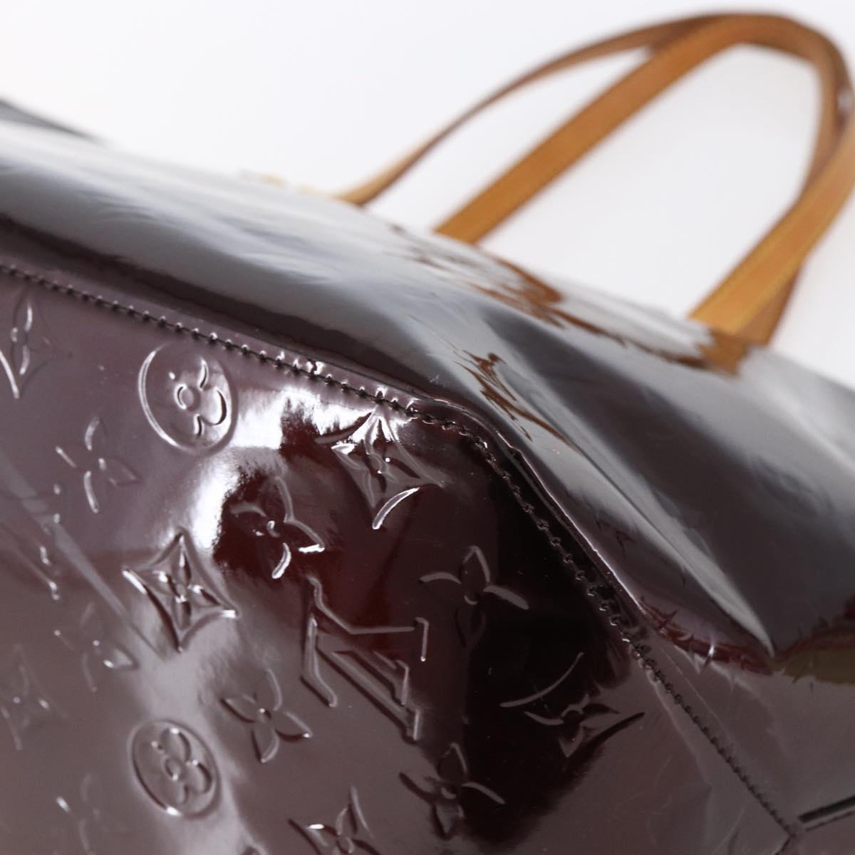 LOUIS VUITTON Monogram Vernis Bellevue GM Tote Bag Amarante M93589 Auth 149163