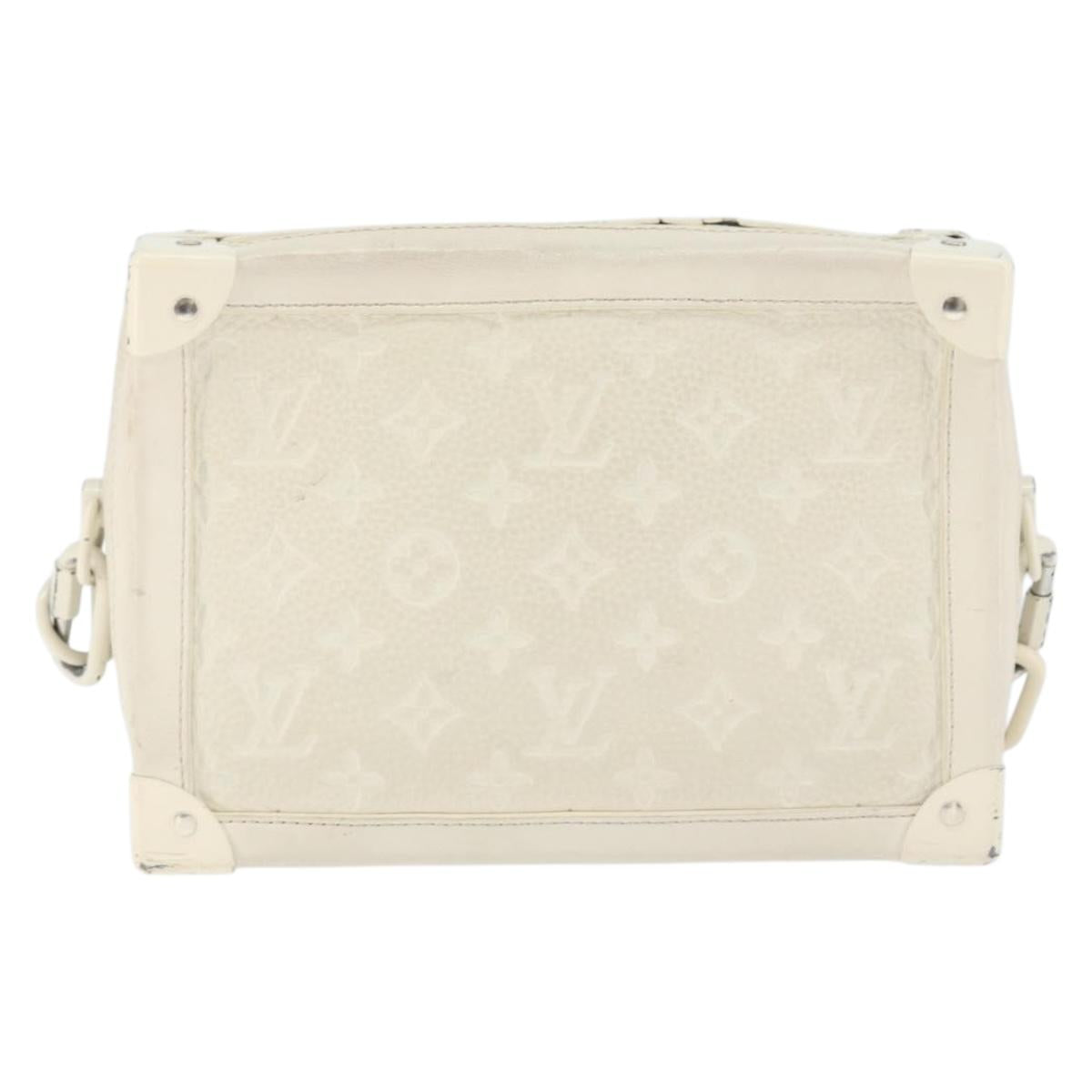 LOUIS VUITTON Monogram Empreinte Soft Trunk Bag White M53287 LV Auth 149169