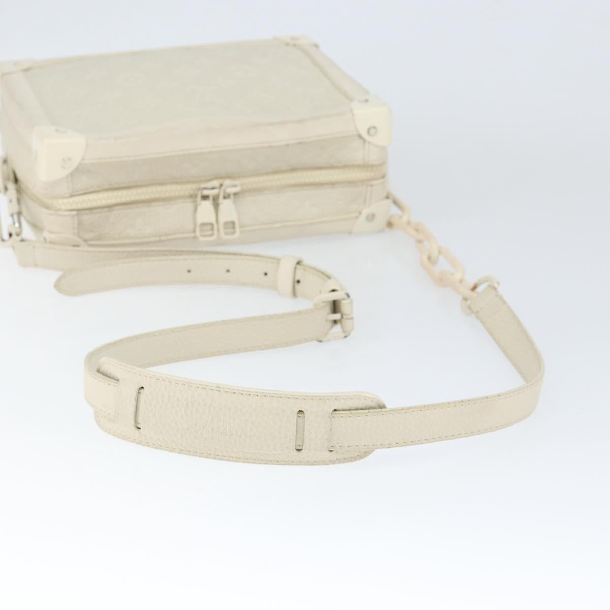 LOUIS VUITTON Monogram Empreinte Soft Trunk Bag White M53287 LV Auth 149169