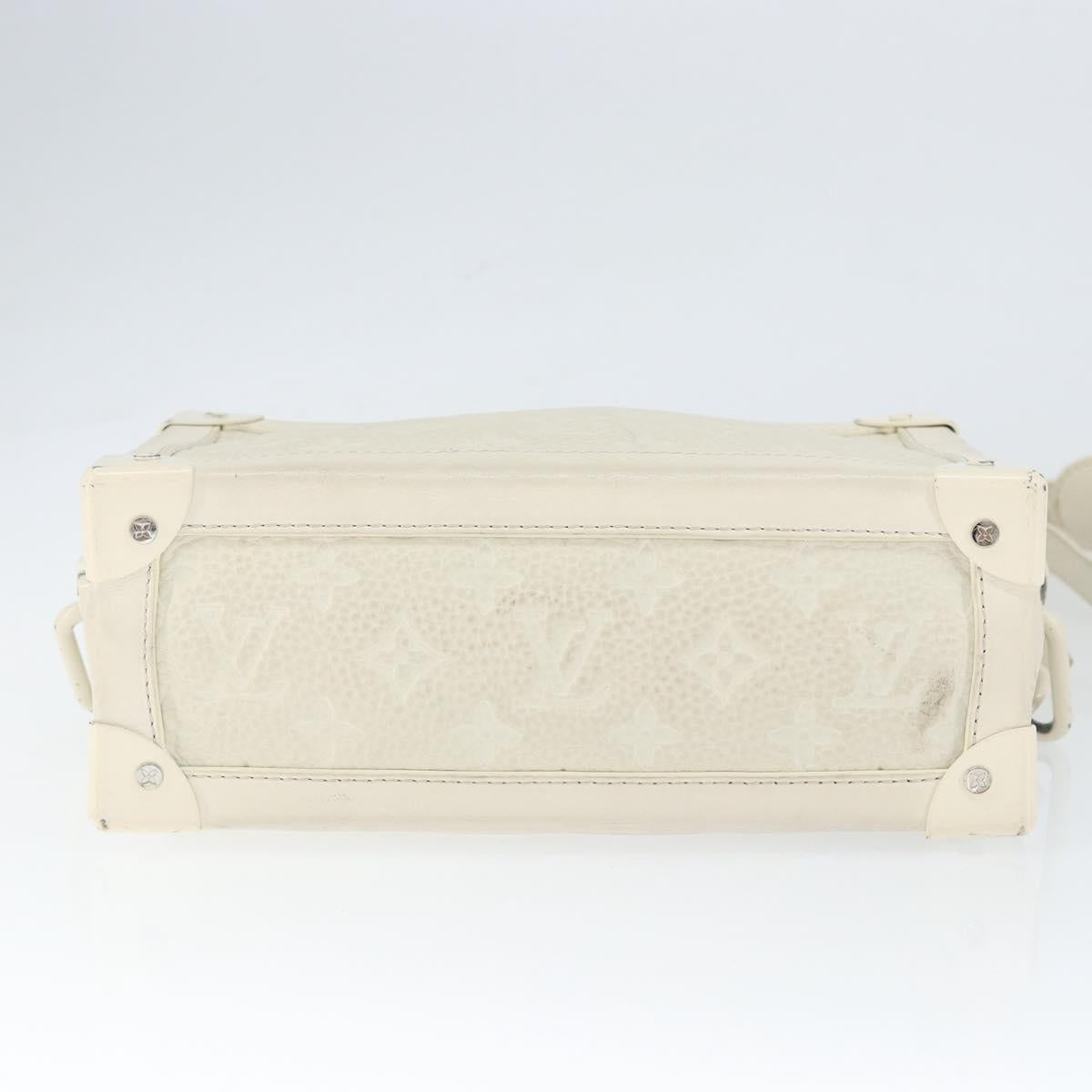 LOUIS VUITTON Monogram Empreinte Soft Trunk Bag White M53287 LV Auth 149169
