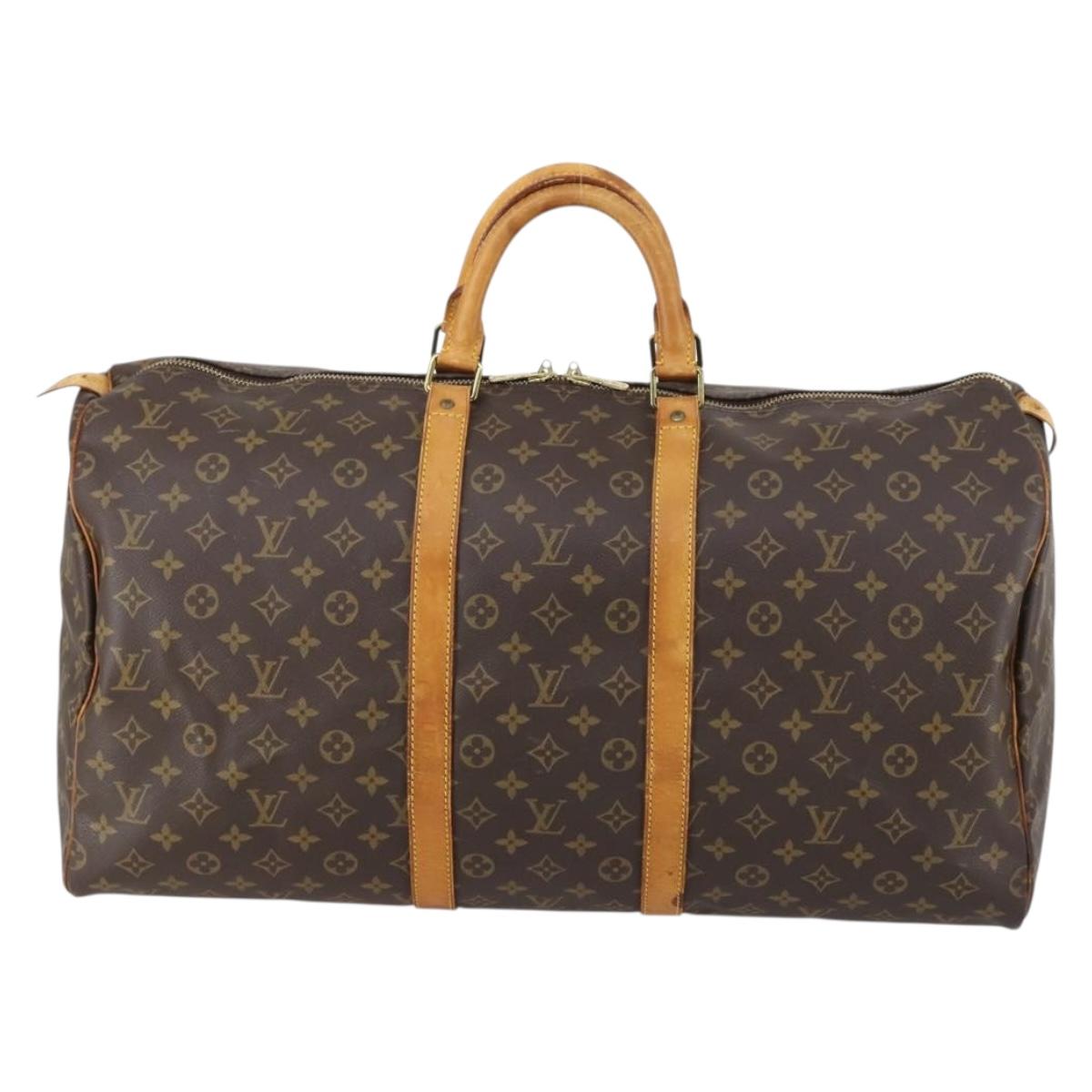 LOUIS VUITTON Monogram Keepall 55 Boston Bag M41424 LV Auth 149177