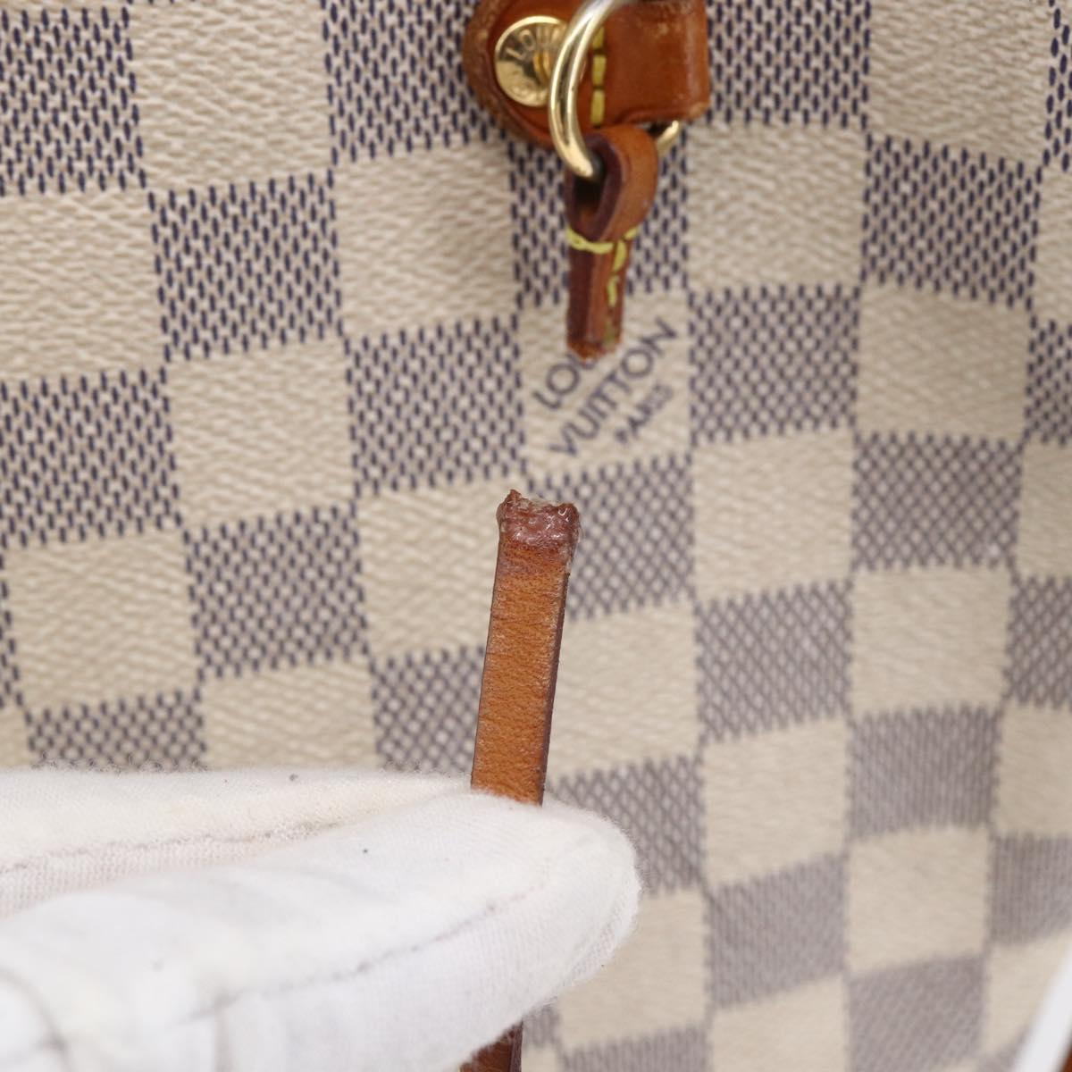 LOUIS VUITTON Damier Azur Neverfull MM Tote Bag N41605 LV Auth 149182