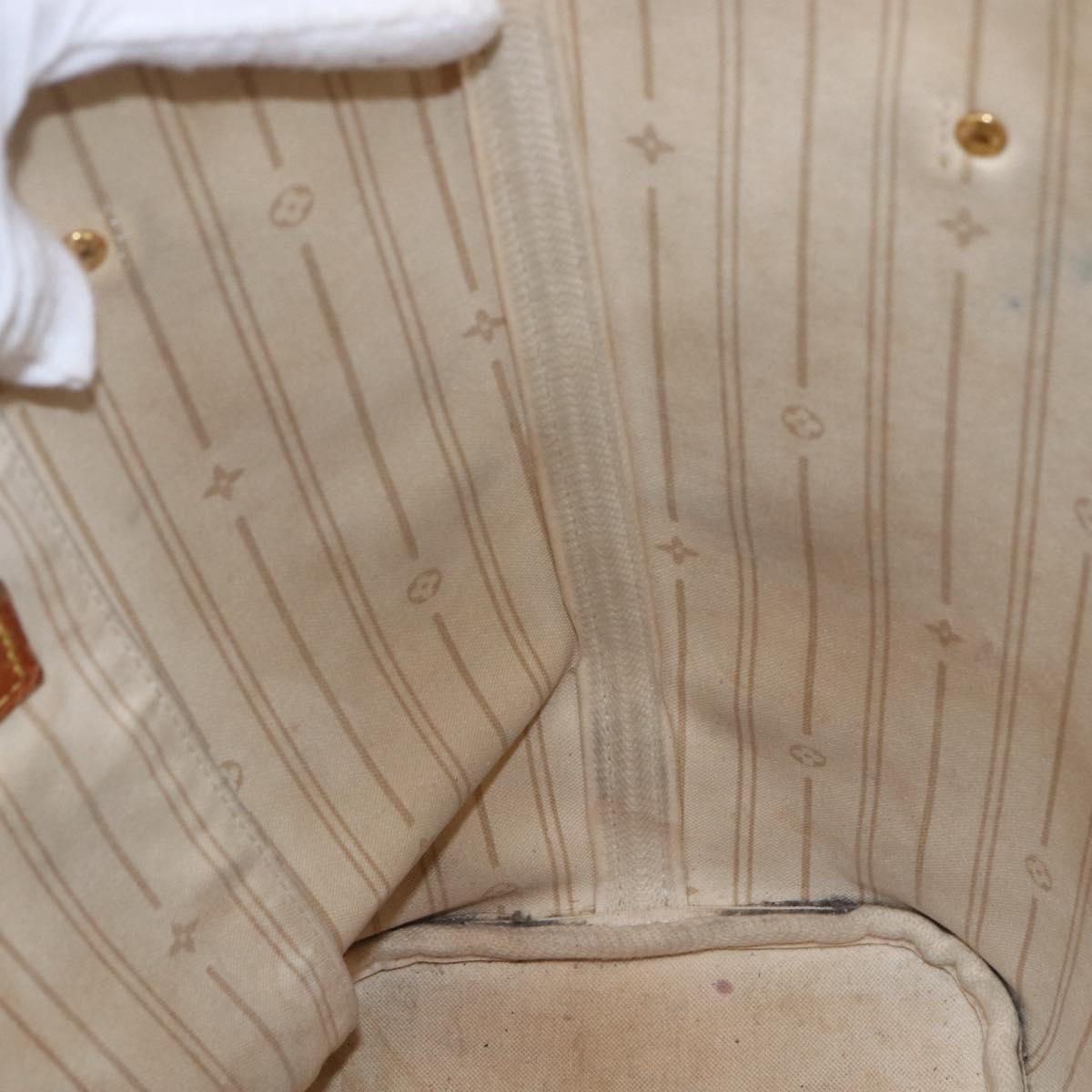 LOUIS VUITTON Damier Azur Neverfull MM Tote Bag N41605 LV Auth 149182