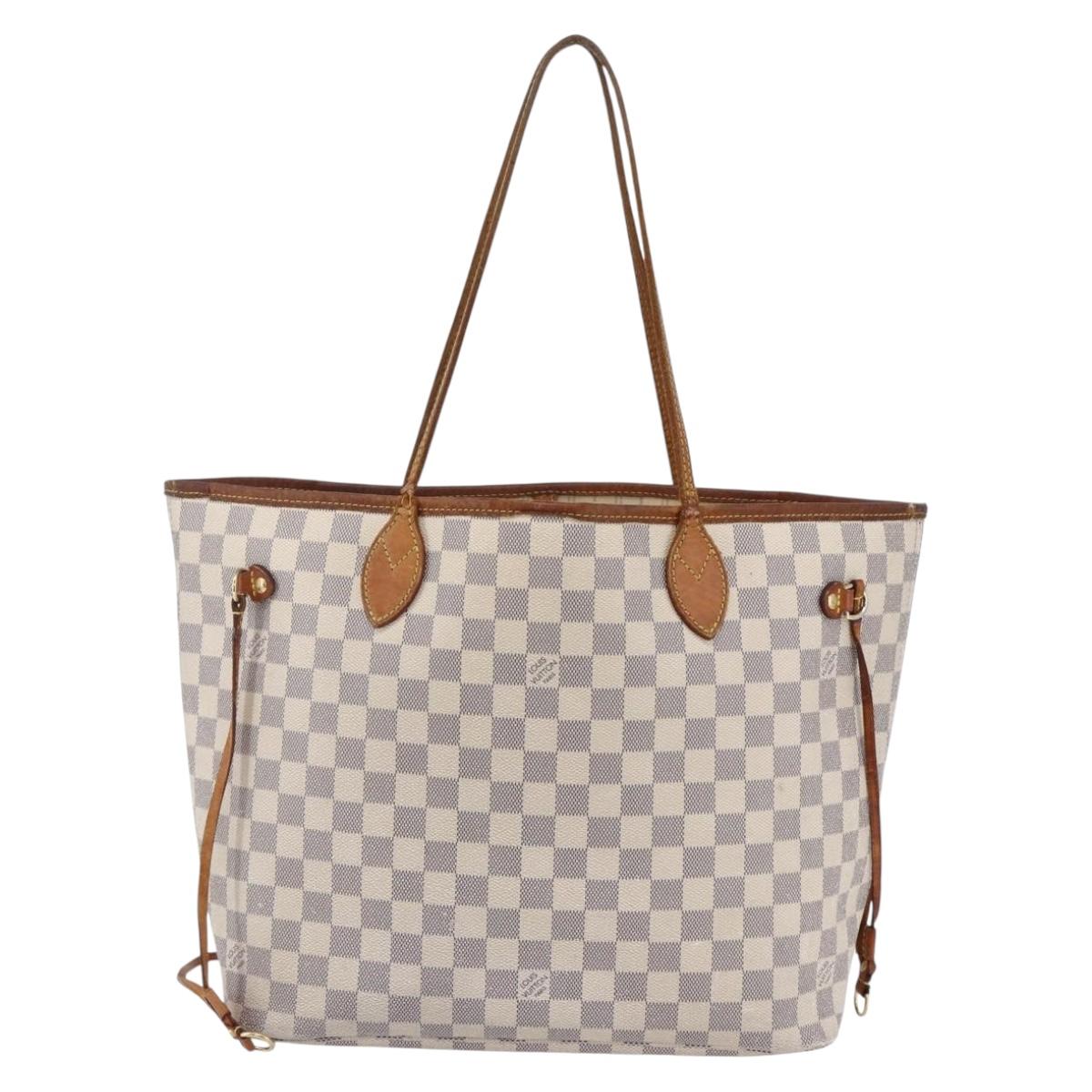 LOUIS VUITTON Damier Azur Neverfull MM Tote Bag N41605 LV Auth 149182