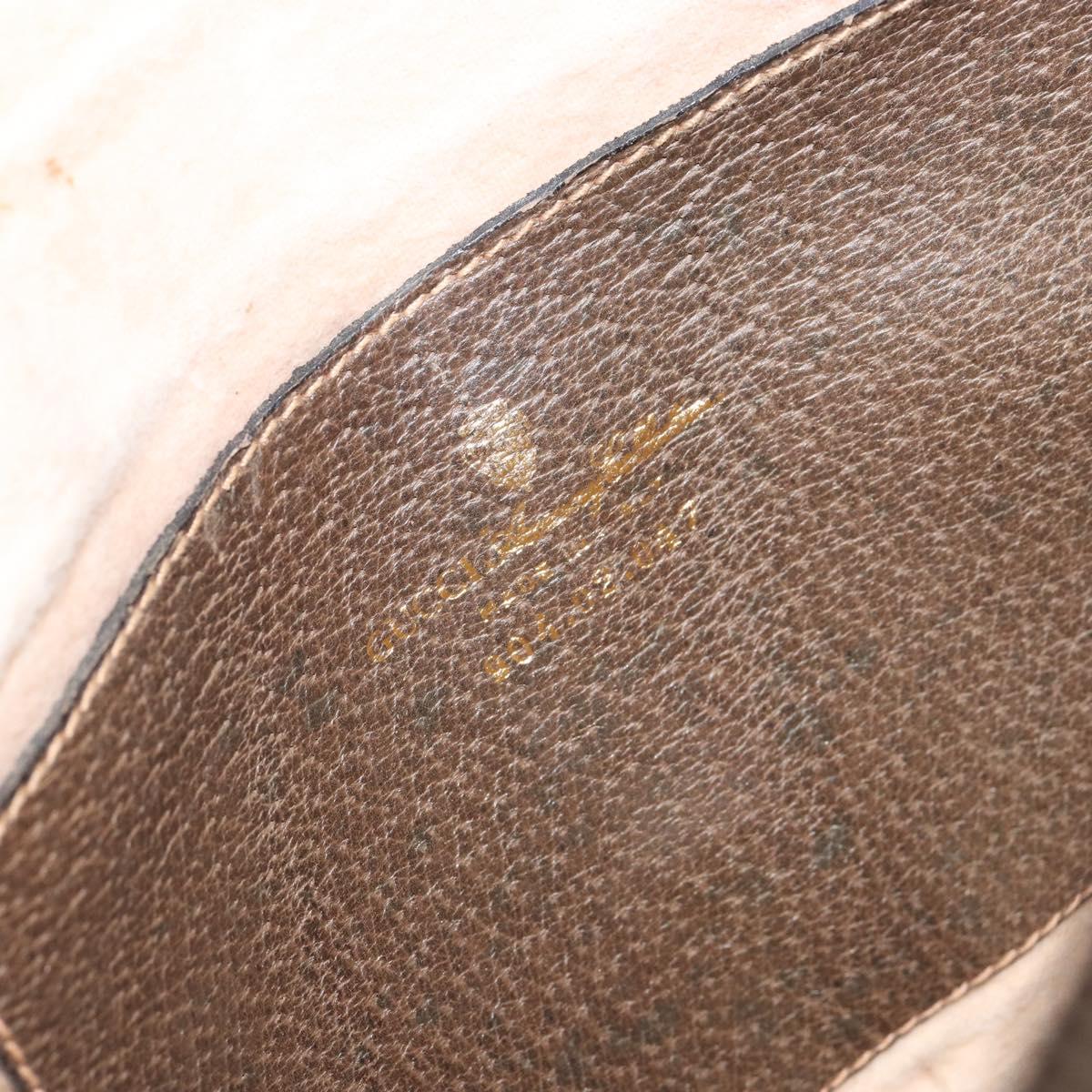 GUCCI GG Supreme Web Sherry Line Bag PVC Beige Gold 904 02 047 Auth 149187