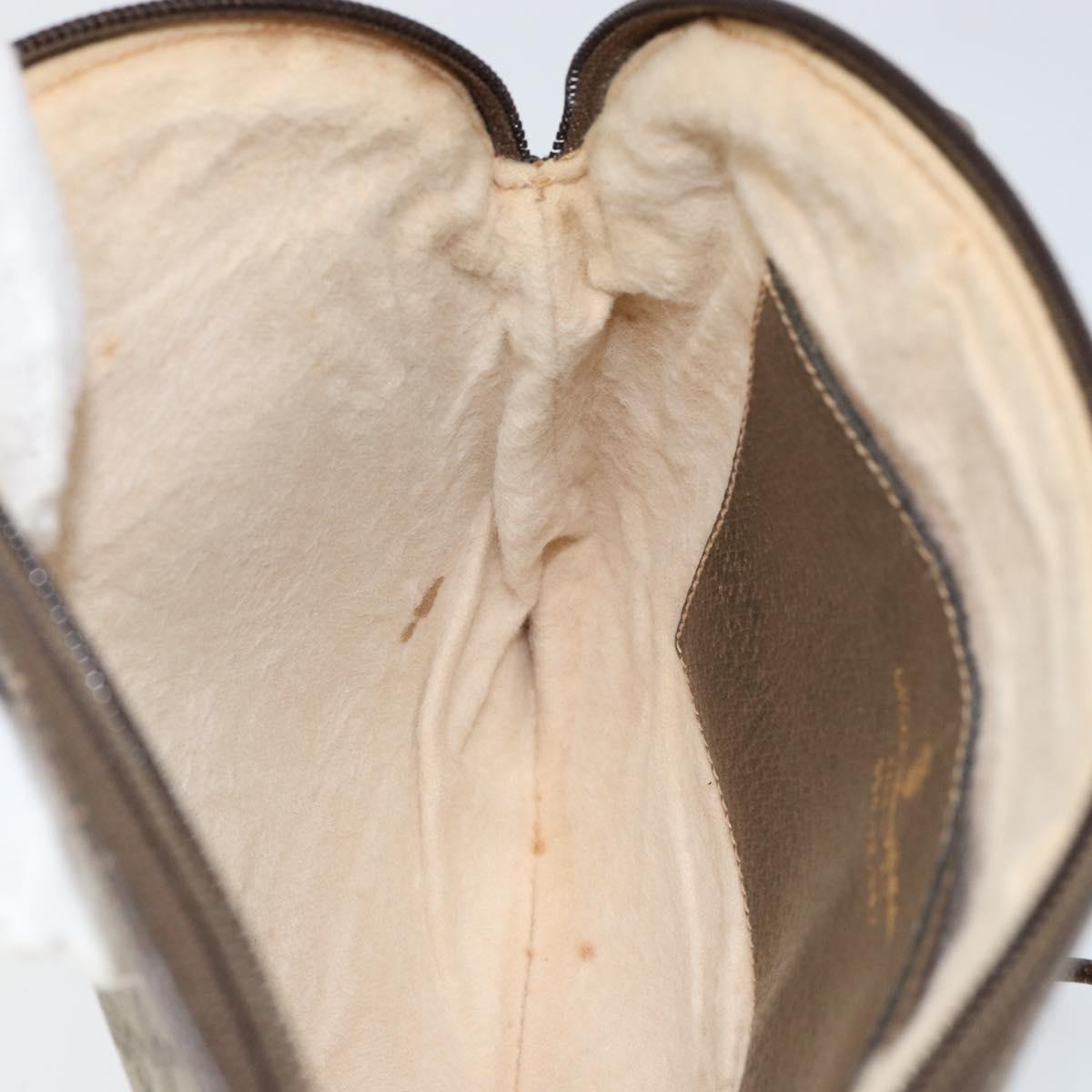 GUCCI GG Supreme Web Sherry Line Bag PVC Beige Gold 904 02 047 Auth 149187