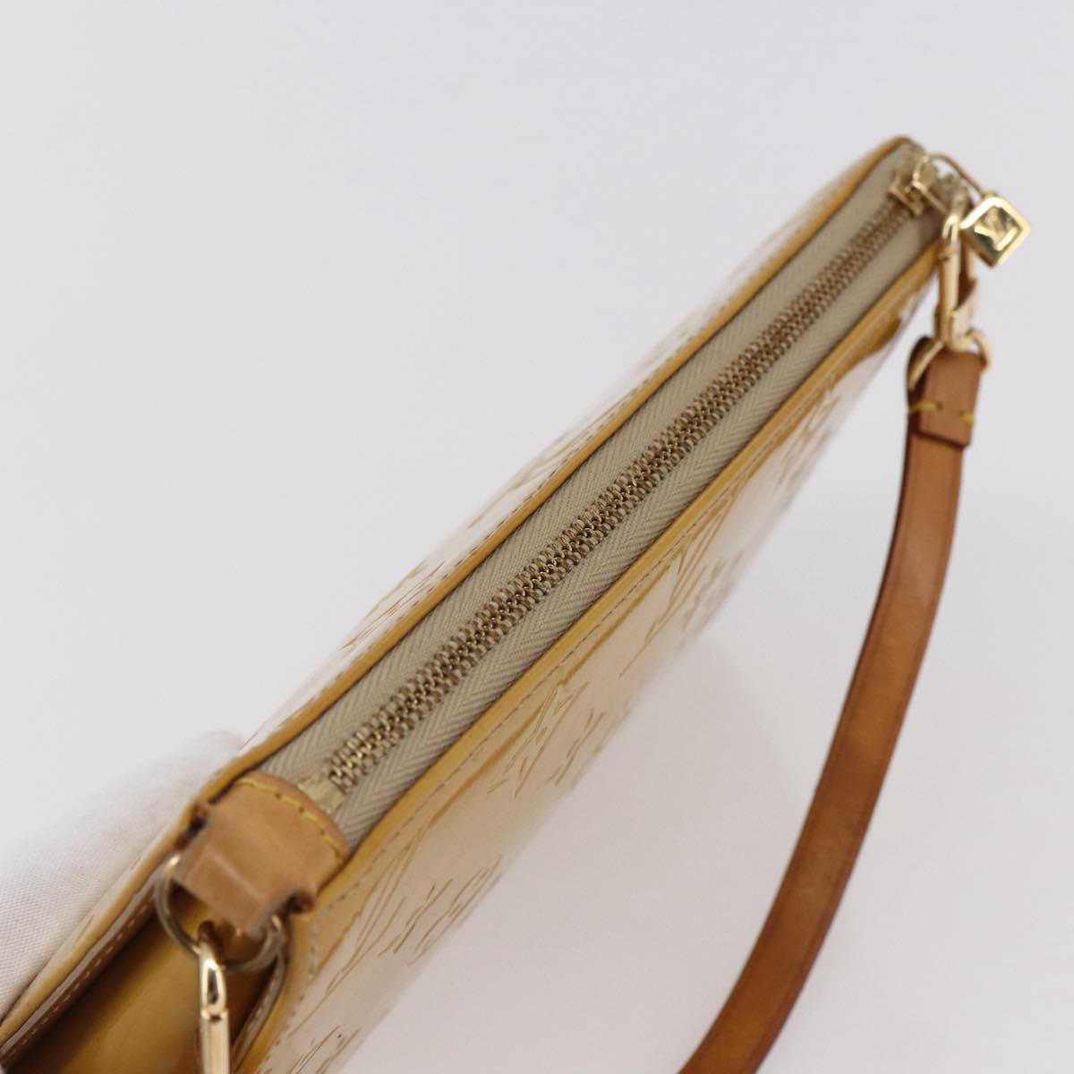 LOUIS VUITTON Monogram Vernis Lexington Accessory Pouch Beige M91010 Auth 149199