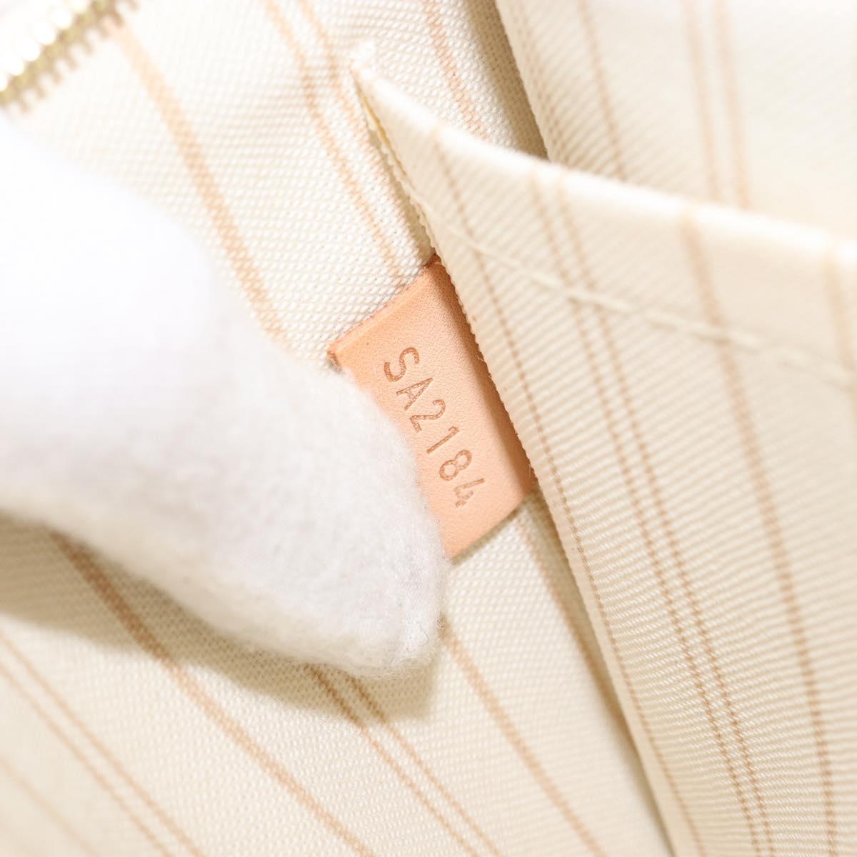 LOUIS VUITTON Damier Azur Neverfull MM Pouch LV Auth 149202