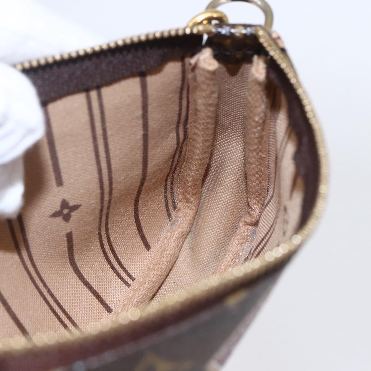 LOUIS VUITTON Monogram patch Mini Pochette Accessoires Pouch M95804 Auth 149210