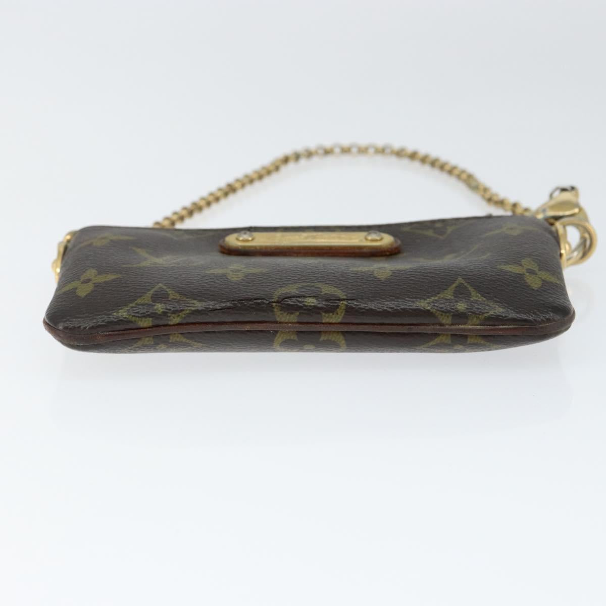 LOUIS VUITTON Monogram Chain Pochette Mila PM Accessory Pouch M60094 Auth 149211