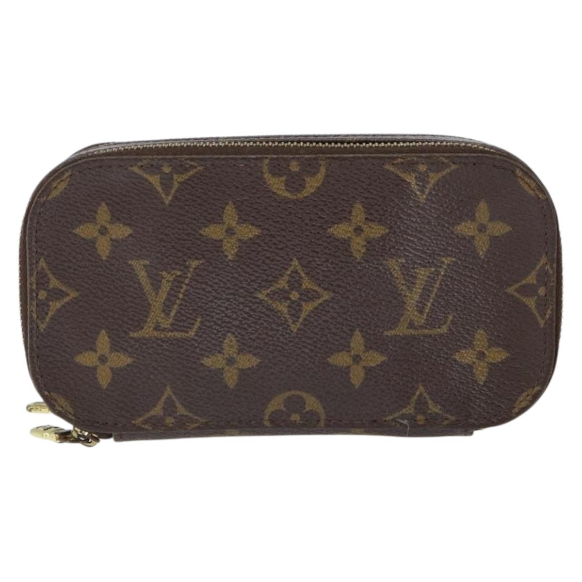 LOUIS VUITTON Monogram Trousse Brush PM Cosmetic Pouch M47510 LV Auth 149213