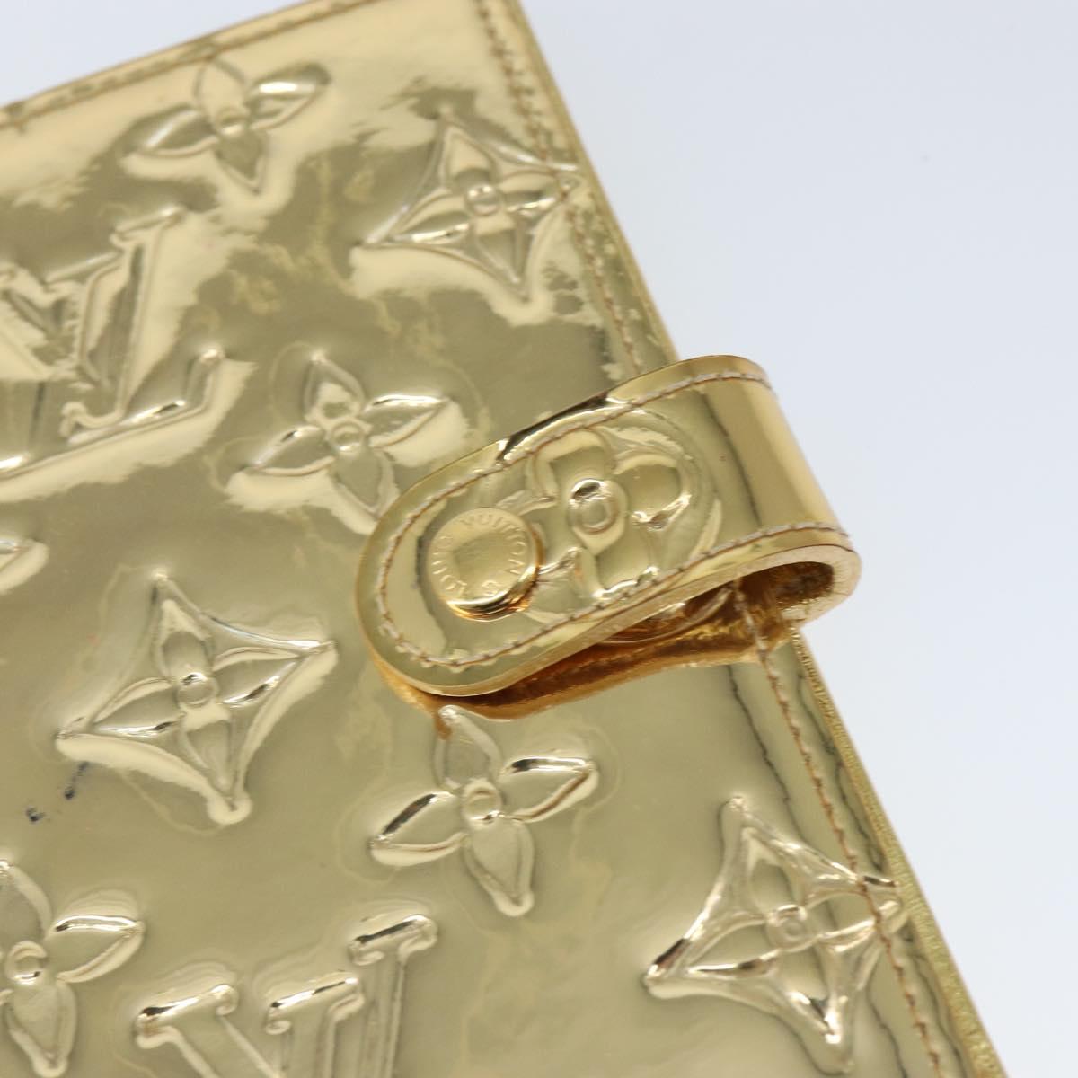 LOUIS VUITTON Miroir Agenda PM Day Planner Cover Gold R20962 LV Auth 149214