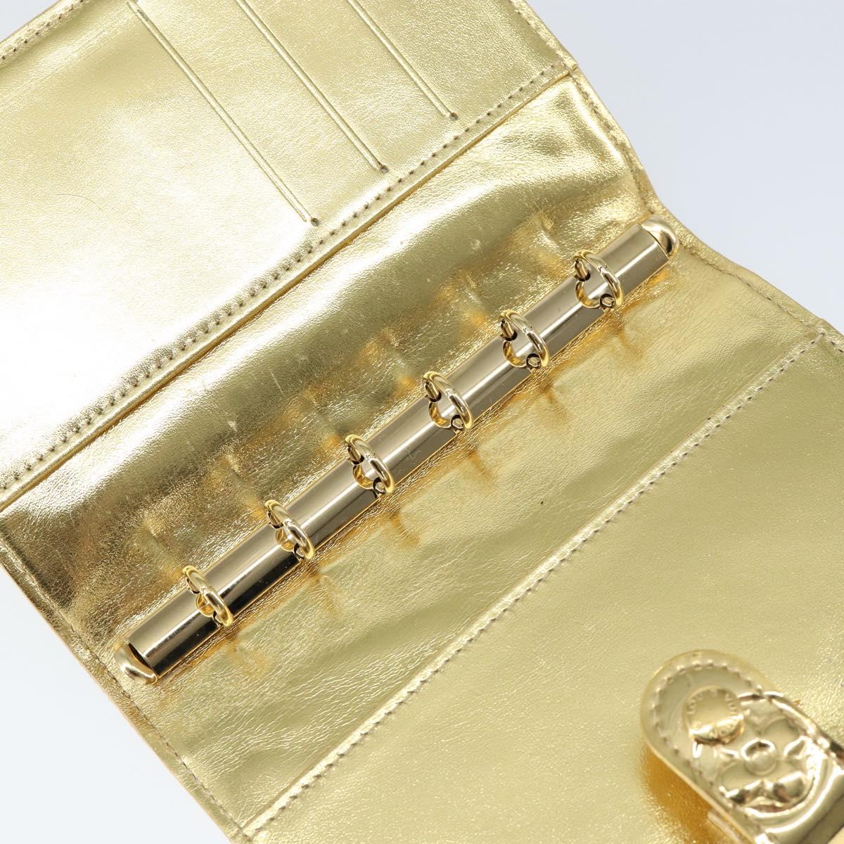 LOUIS VUITTON Miroir Agenda PM Day Planner Cover Gold R20962 LV Auth 149214