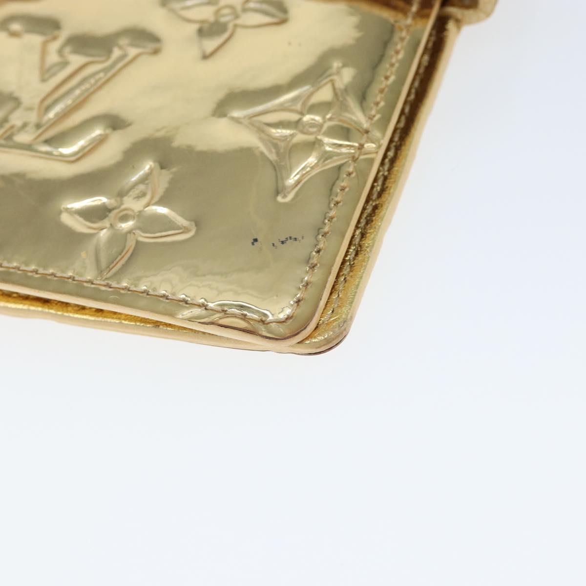 LOUIS VUITTON Miroir Agenda PM Day Planner Cover Gold R20962 LV Auth 149214