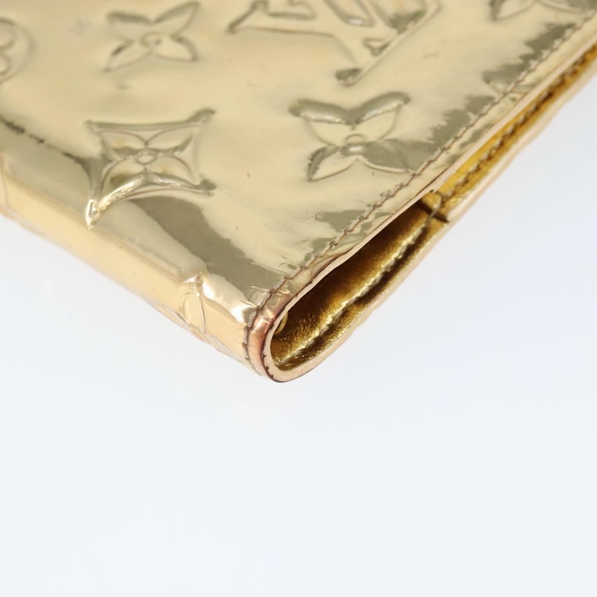 LOUIS VUITTON Miroir Agenda PM Day Planner Cover Gold R20962 LV Auth 149214