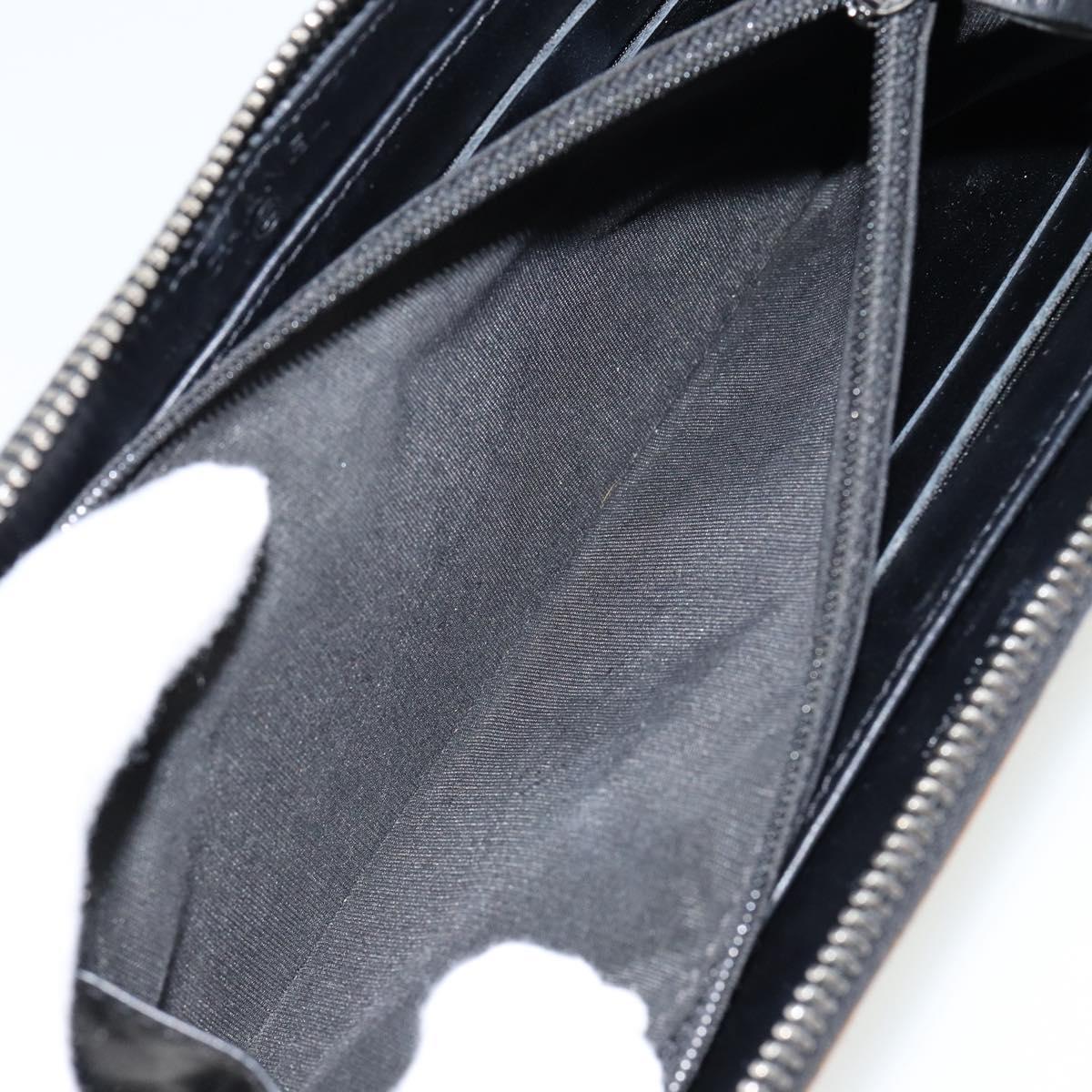 CHANEL Long Wallet Leather Gold Silver CC Auth 149215