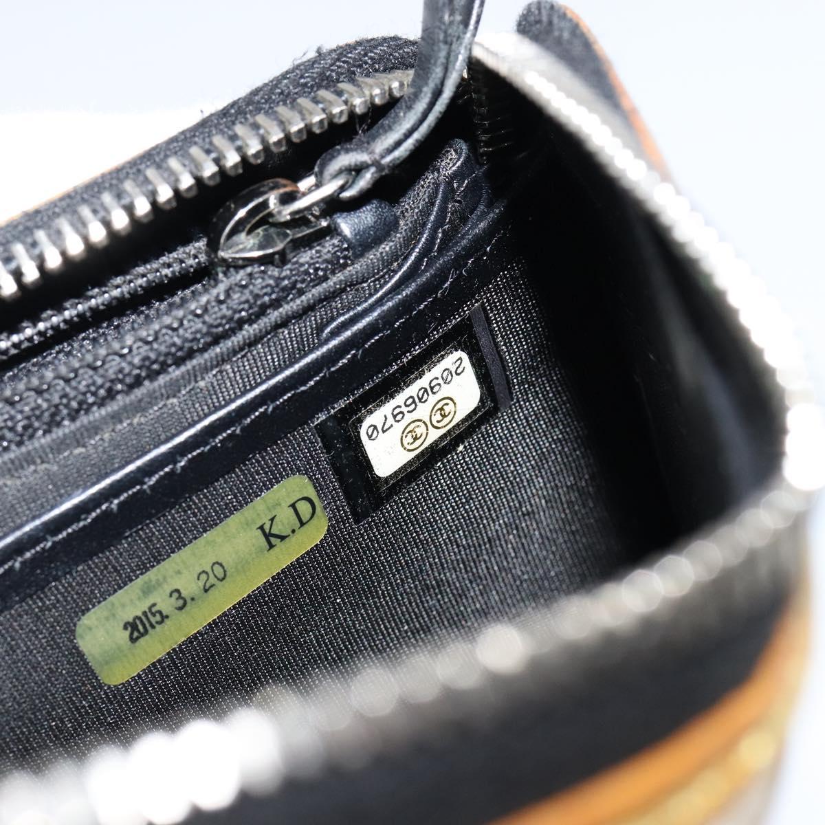 CHANEL Long Wallet Leather Gold Silver CC Auth 149215