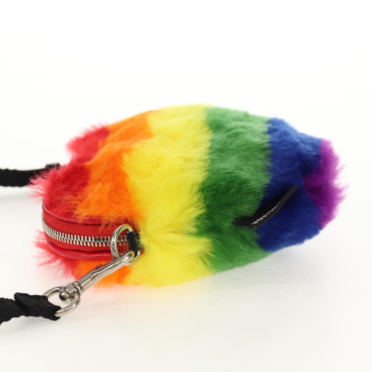 BALENCIAGA Shoulder Bag Fur Rainbow 677903 Auth 149218SM