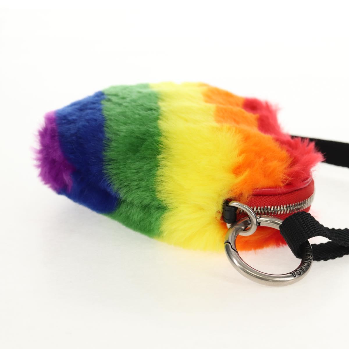 BALENCIAGA Shoulder Bag Fur Rainbow 677903 Auth 149218SM