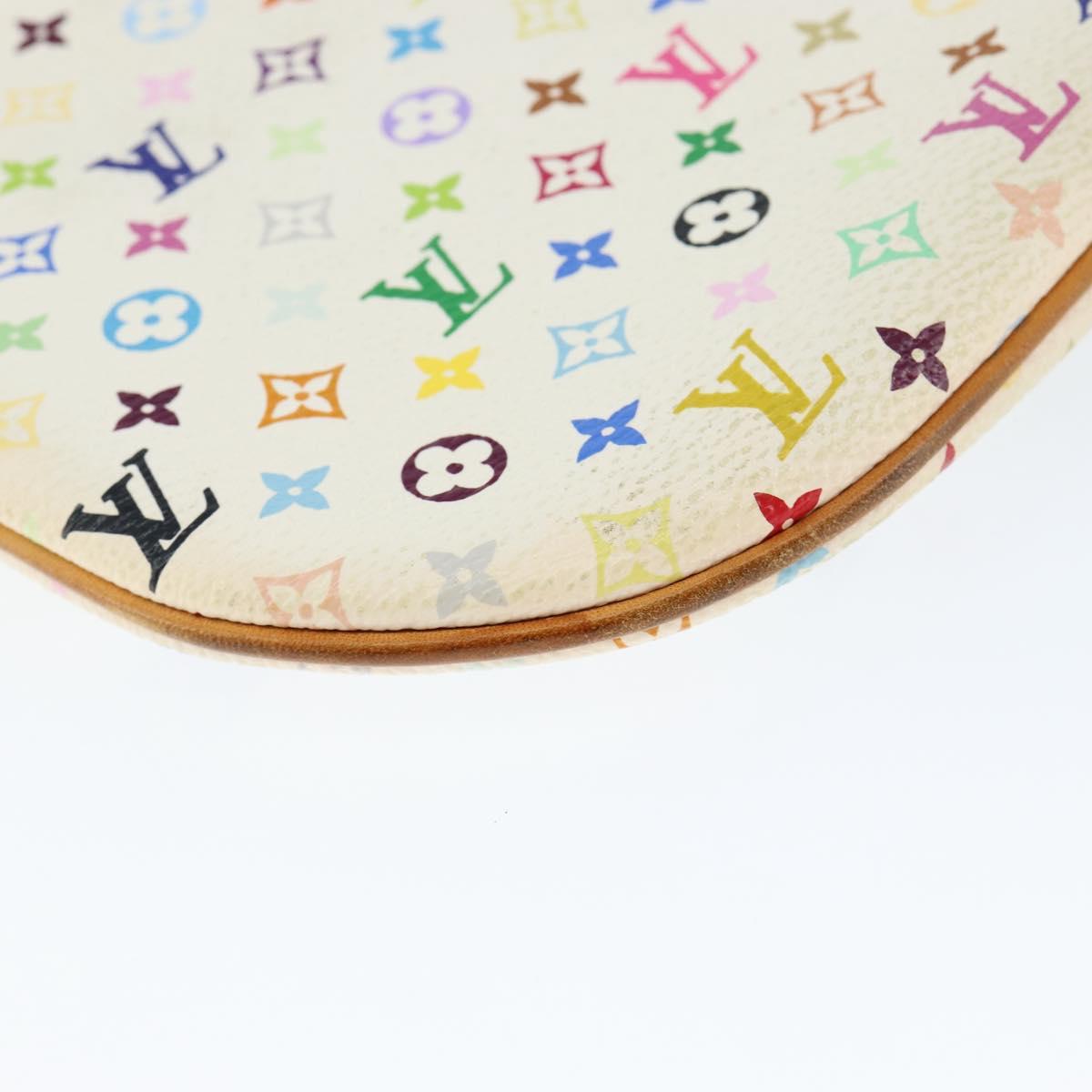 LOUIS VUITTON Monogram Multicolor Pochette GM Pouch White M60027 LV Auth 149229