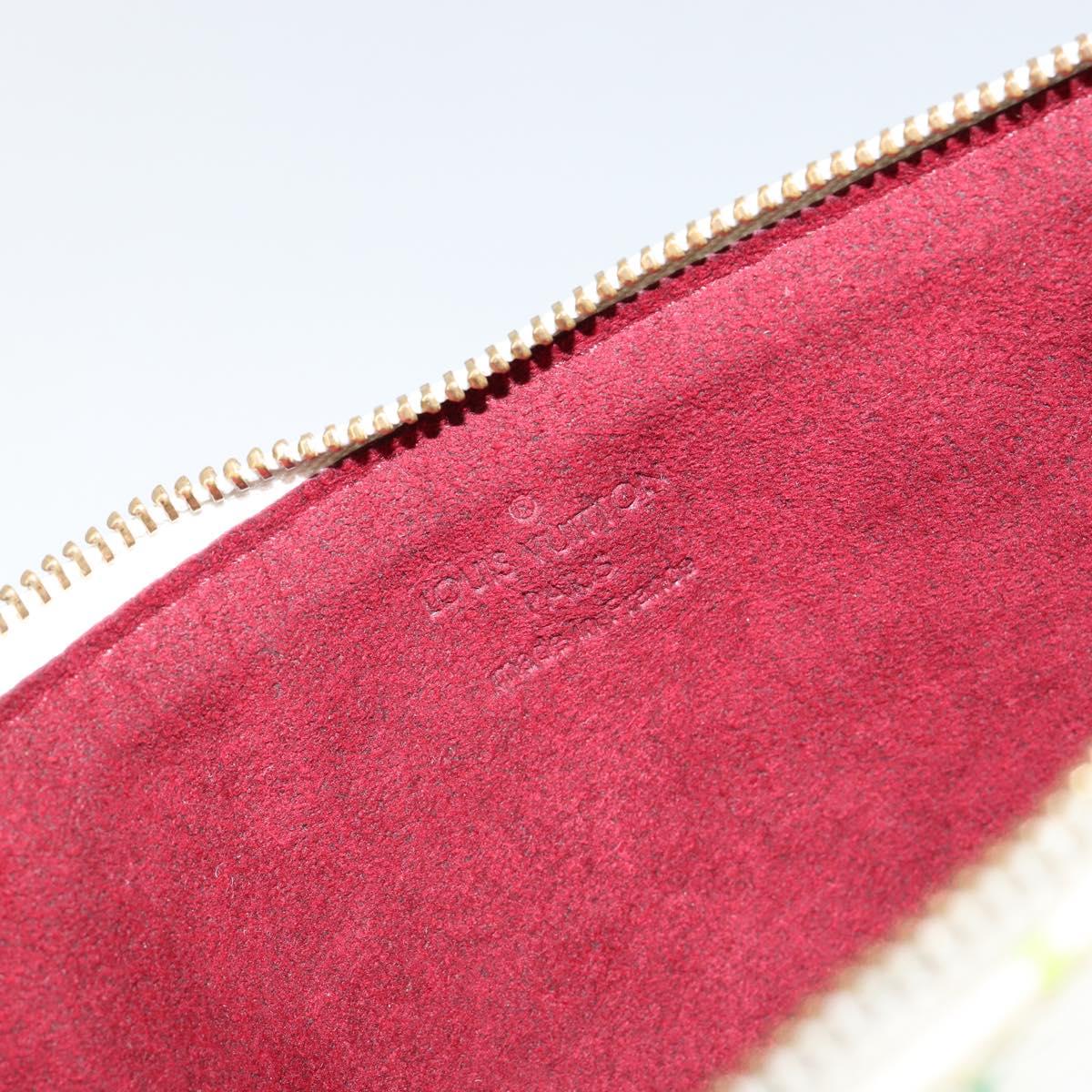 LOUIS VUITTON Monogram Multicolor Pochette GM Pouch White M60027 LV Auth 149229