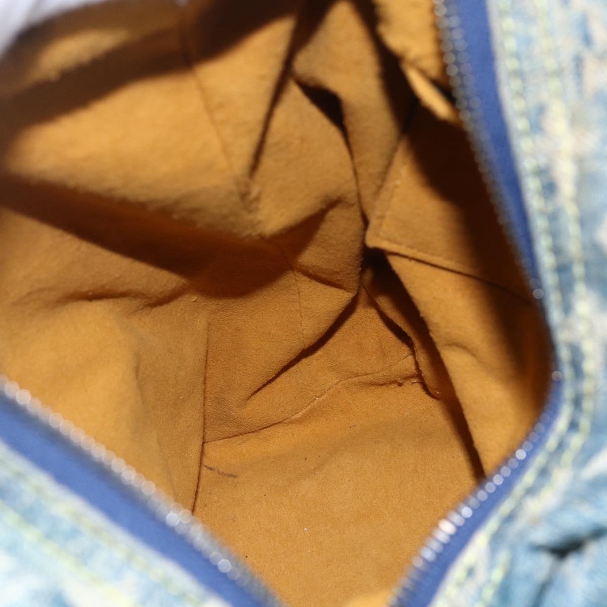 LOUIS VUITTON Monogram Denim Buggy GM Shoulder Bag Blue M95048 LV Auth 149230