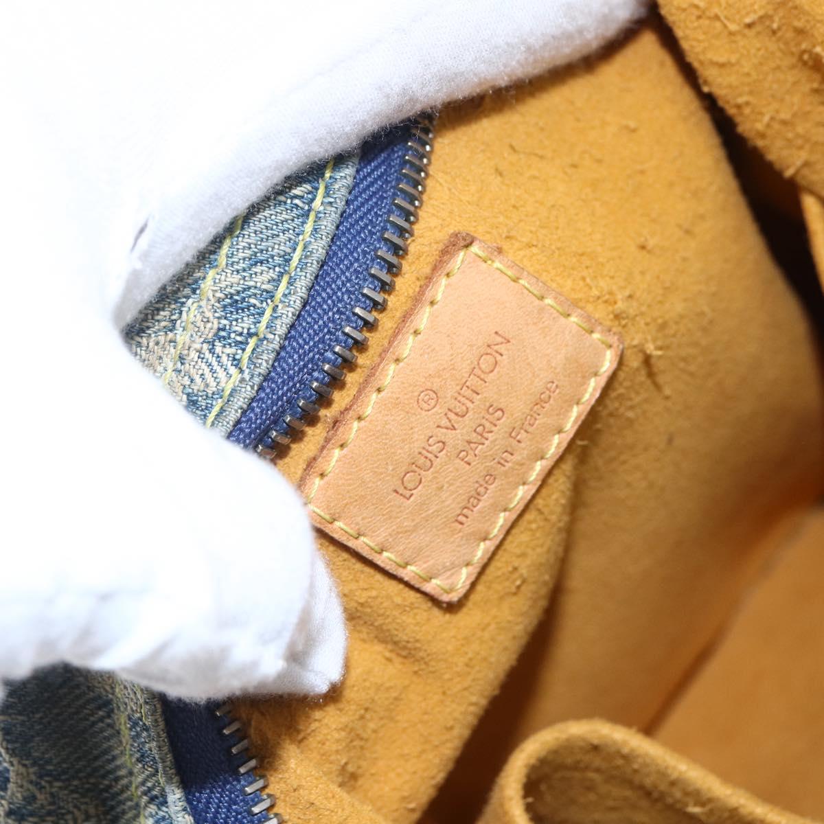 LOUIS VUITTON Monogram Denim Buggy GM Shoulder Bag Blue M95048 LV Auth 149230