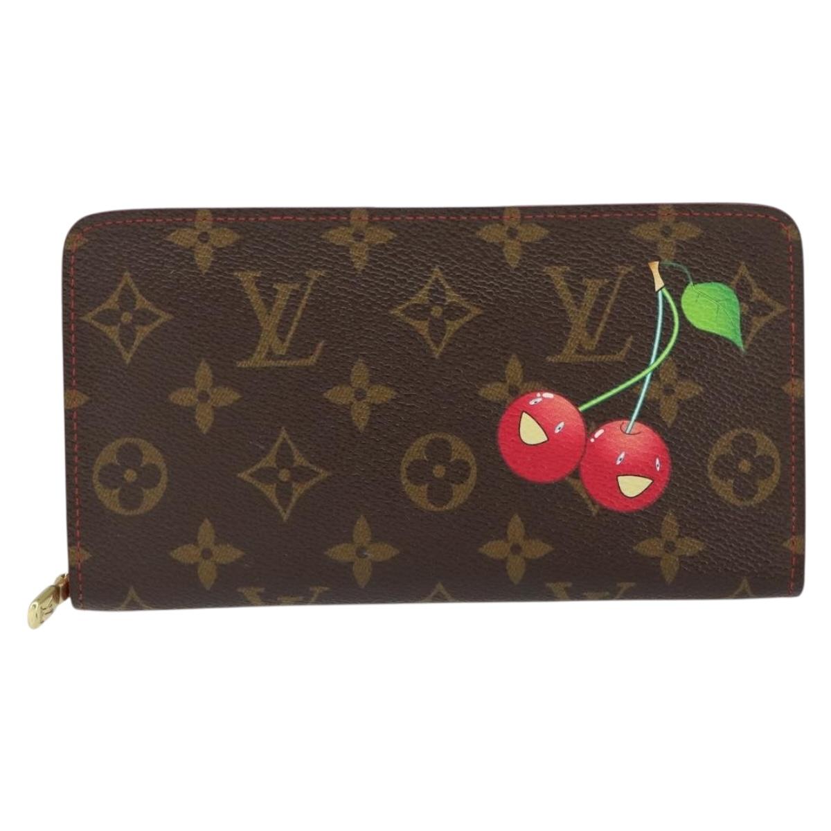 LOUIS VUITTON Monogram Cherry Porte Monnaie Zip Long Wallet M95006 Auth 149232V
