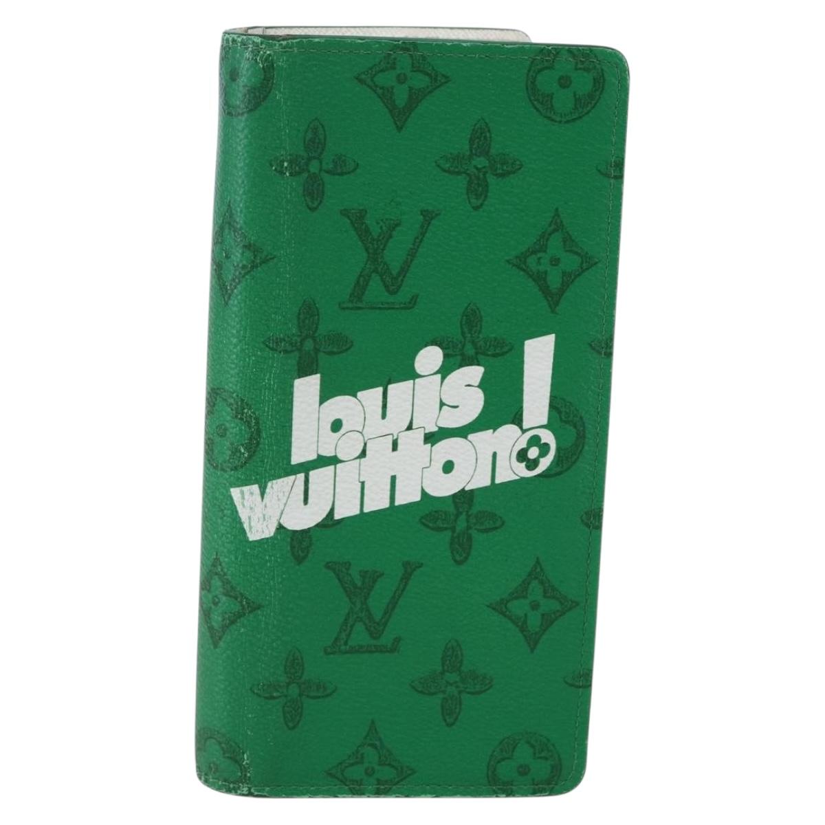 LOUIS VUITTON Monogram Everyday Portefeuille Brazza Green M80801 LV Auth 149234