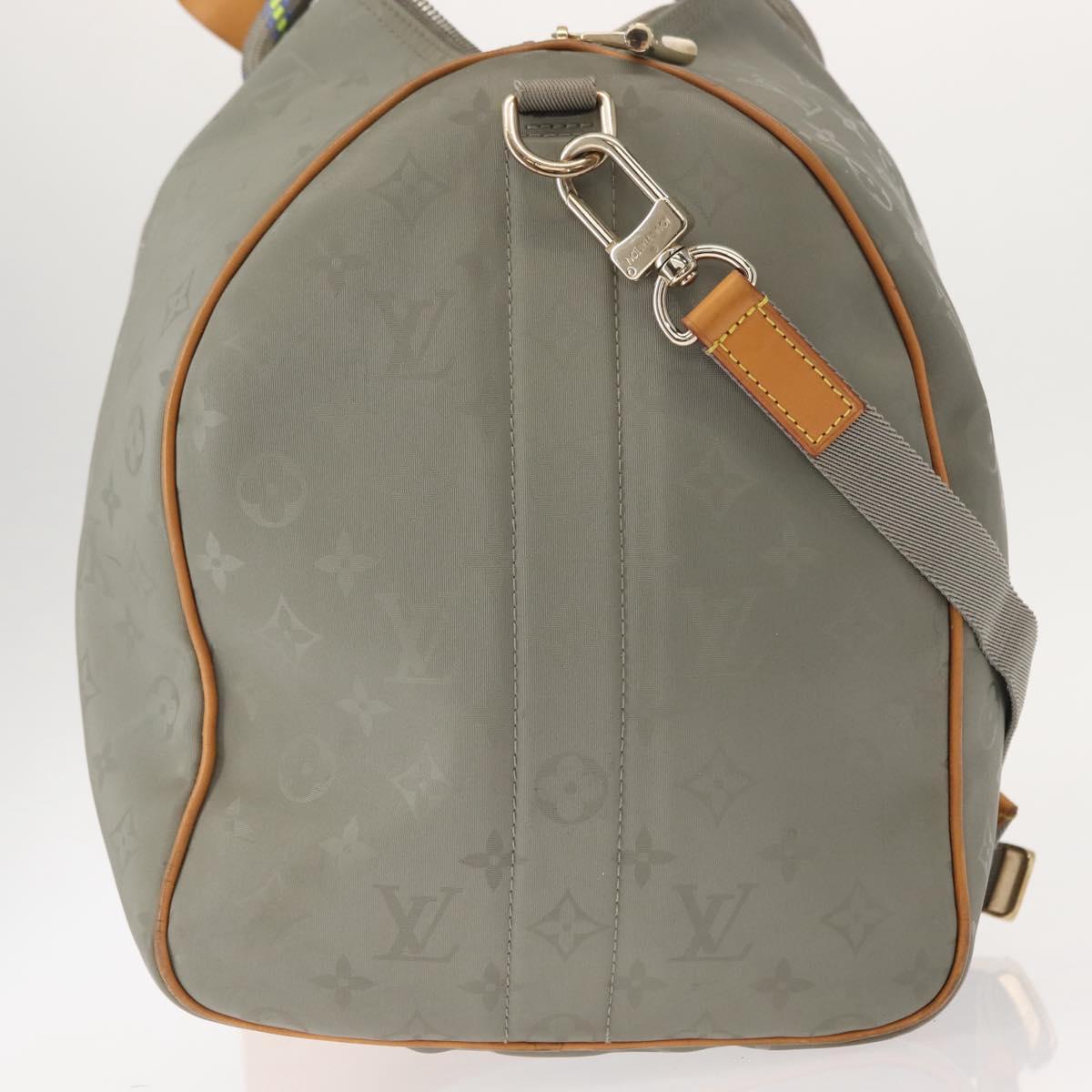 LOUIS VUITTON Monogram Titanium Keepall Bandouliere 50 Bag M43886 LV Auth 149235