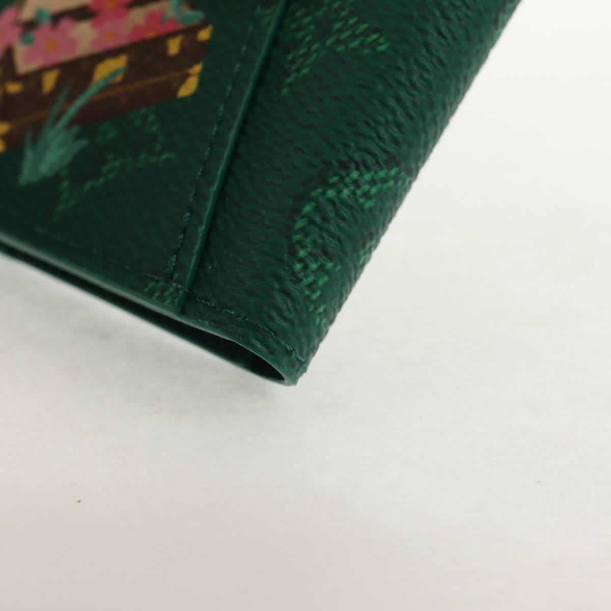 LOUIS VUITTON Monogram Organizer De Poch Card Case Green M25971 Auth 149237SAM