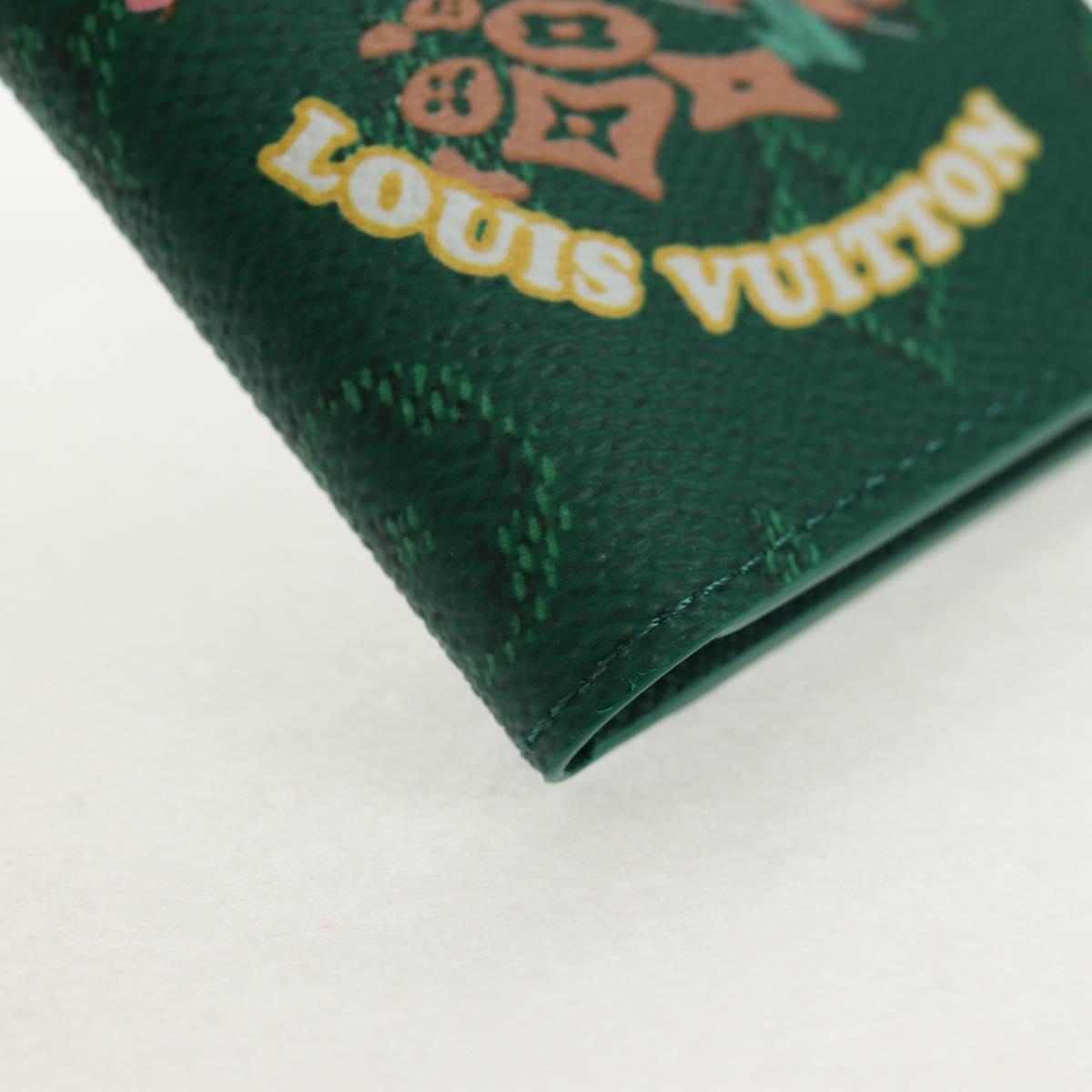 LOUIS VUITTON Monogram Organizer De Poch Card Case Green M25971 Auth 149237SAM