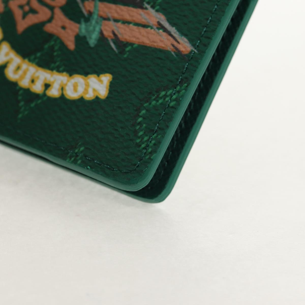 LOUIS VUITTON Monogram Organizer De Poch Card Case Green M25971 Auth 149237SAM