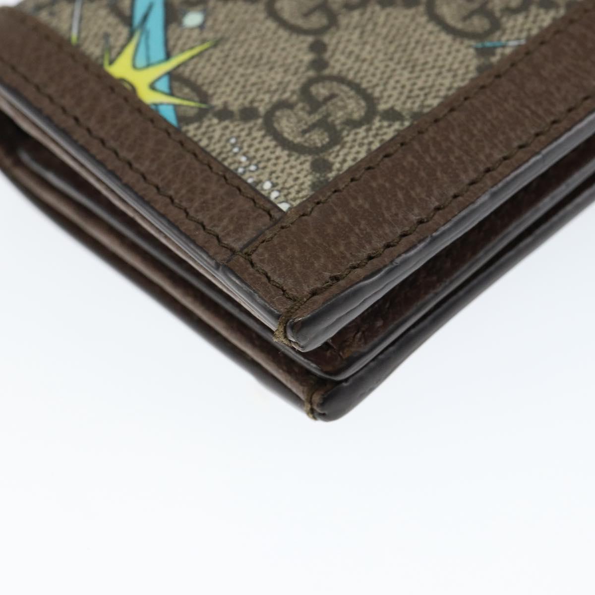 GUCCI GG Supreme Compact Wallet PVC Beige 648121 Auth 149240