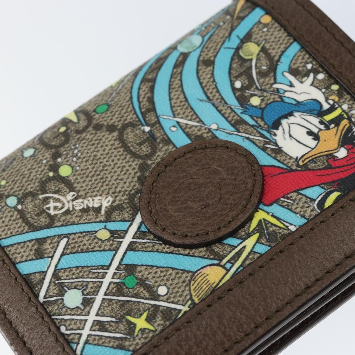 GUCCI GG Supreme Compact Wallet PVC Beige 648121 Auth 149240