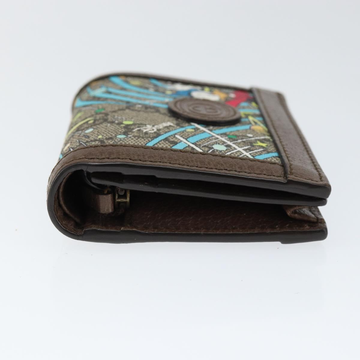 GUCCI GG Supreme Compact Wallet PVC Beige 648121 Auth 149240