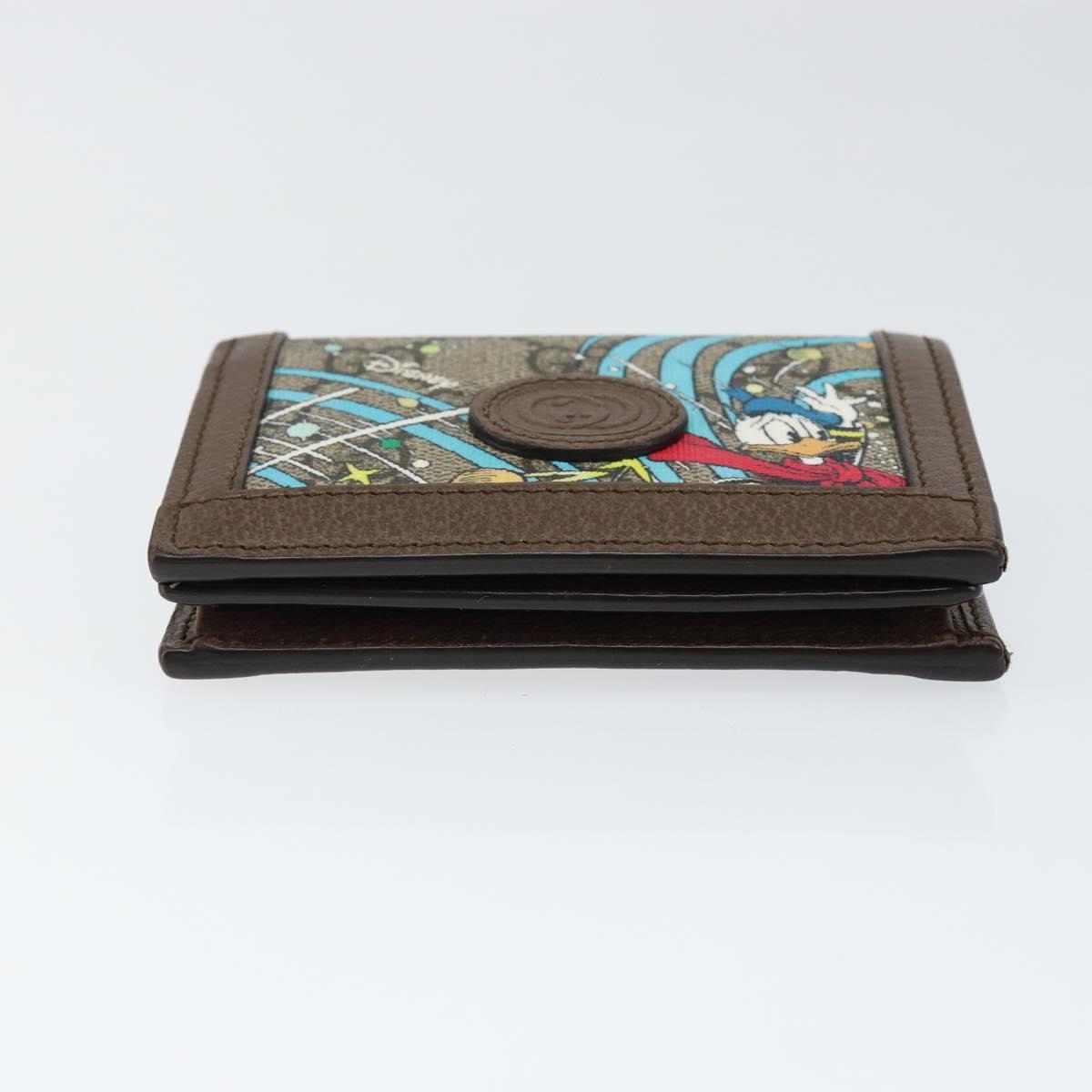 GUCCI GG Supreme Compact Wallet PVC Beige 648121 Auth 149240