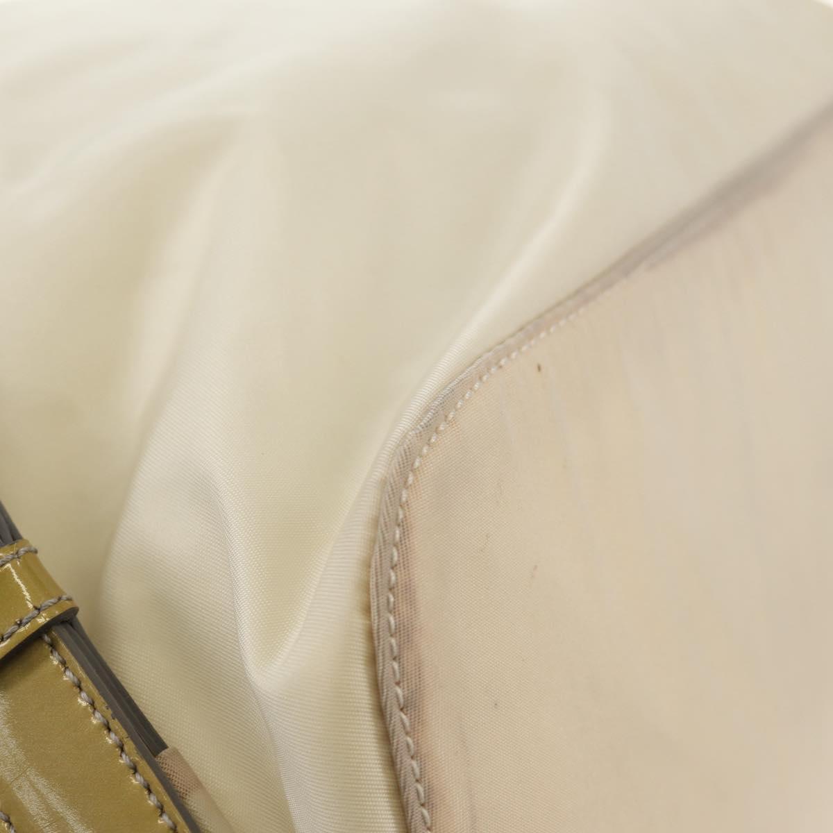 PRADA Backpack Nylon White Silver Auth 149274