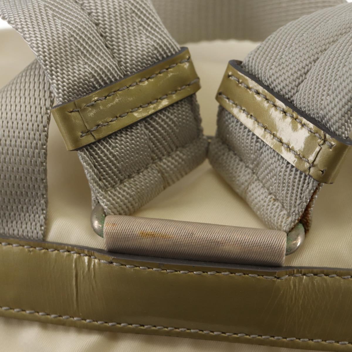 PRADA Backpack Nylon White Silver Auth 149274