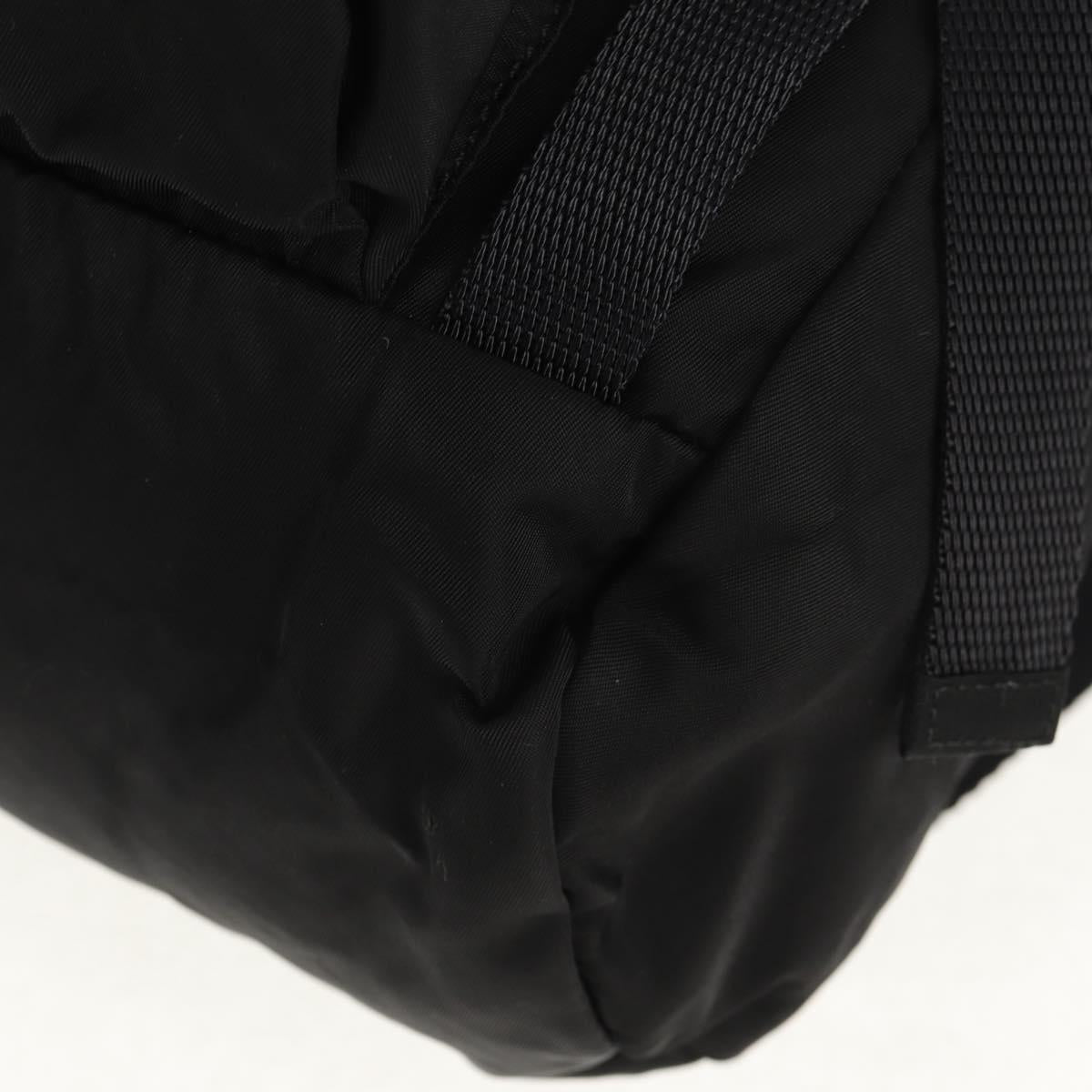PRADA Backpack Nylon Black Silver Auth 149300V